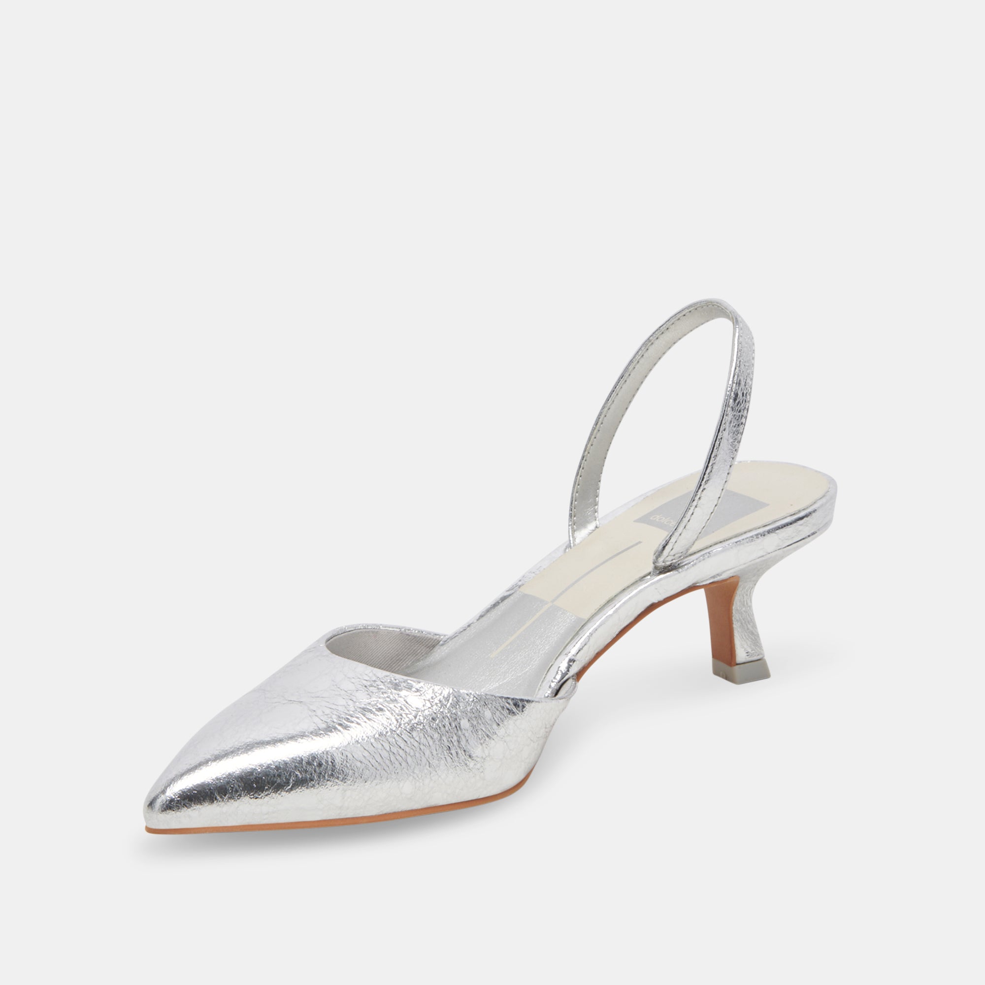 CORSA Women's Silver Crackled Leather High Heels - Elegant Party & Evening Dress Shoes for Weddings, Prom & Special Occasions