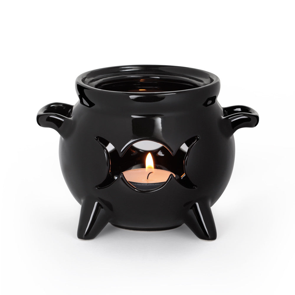 Witch Cauldron Mug with Warmer Set - Halloween Coffee Cup for Witches & Wizards - Perfect for Spooky Tea, Hot Chocolate & Halloween Party Decor