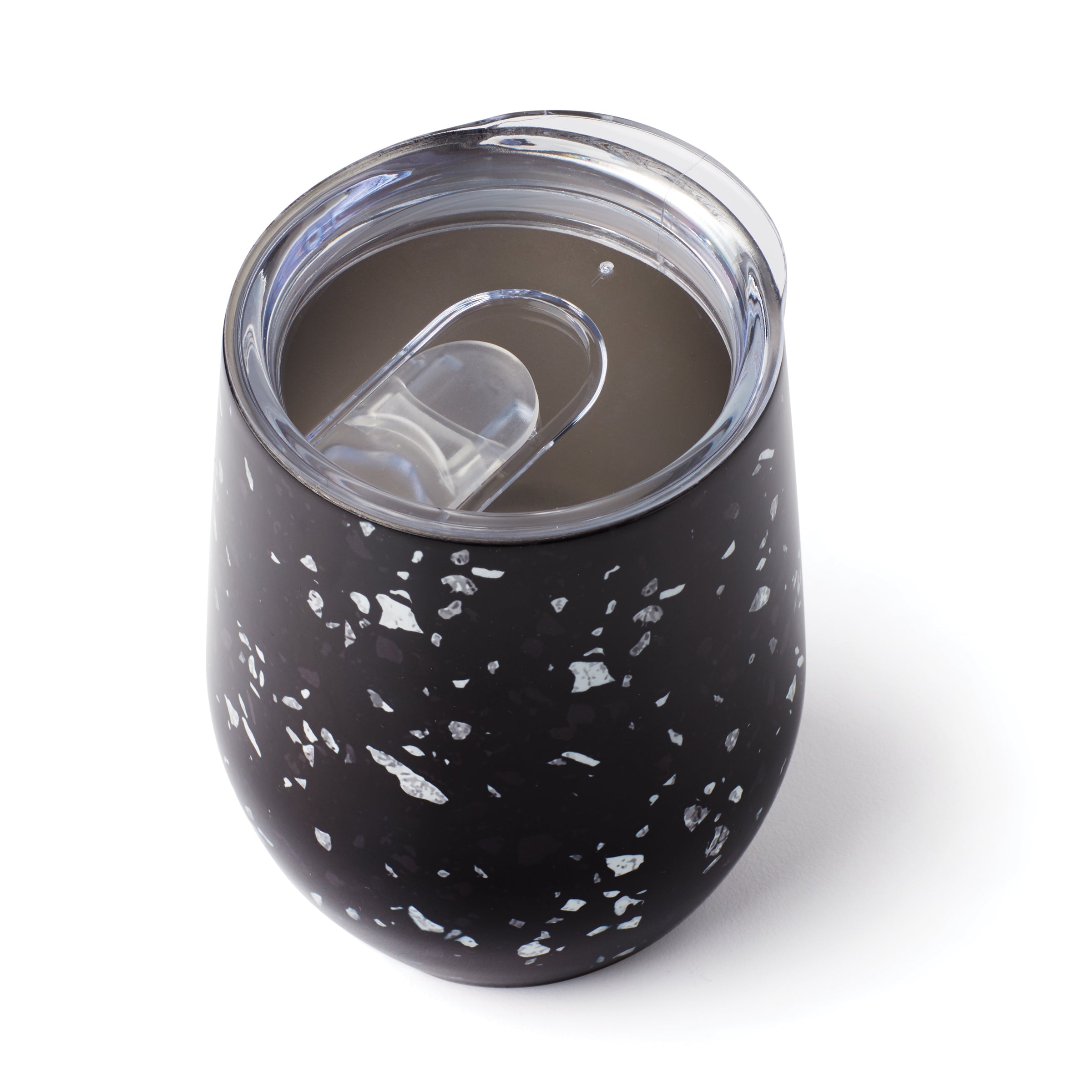 Premium Insulated Terrazzo Wine Tumblers Set of 4 - 16oz Stainless Steel Cups with Lid & Straw - Perfect for Chilled Cocktails, Iced Coffee & Outdoor Parties
