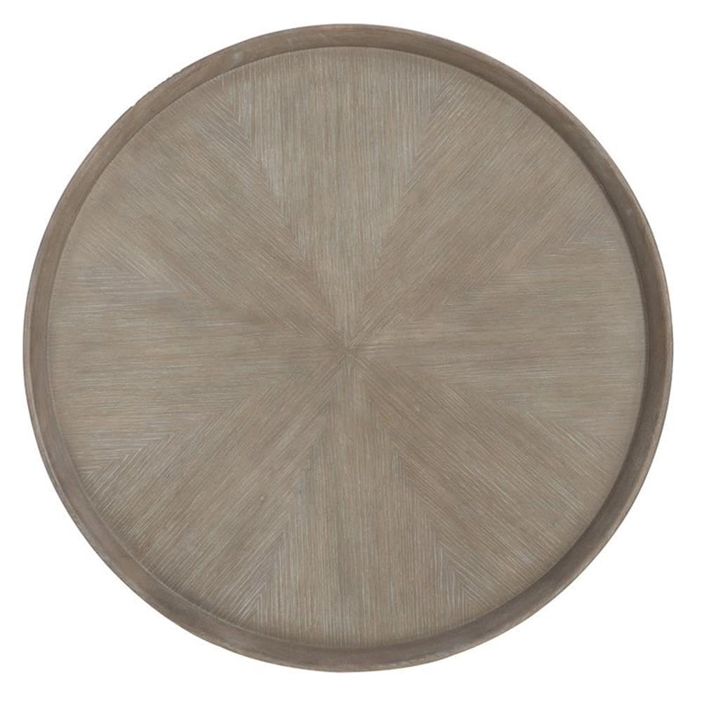 Hooker Furniture Affinity Round Cocktail Table - Modern Living Room Coffee Table with Glass Top for Home Decor & Entertaining