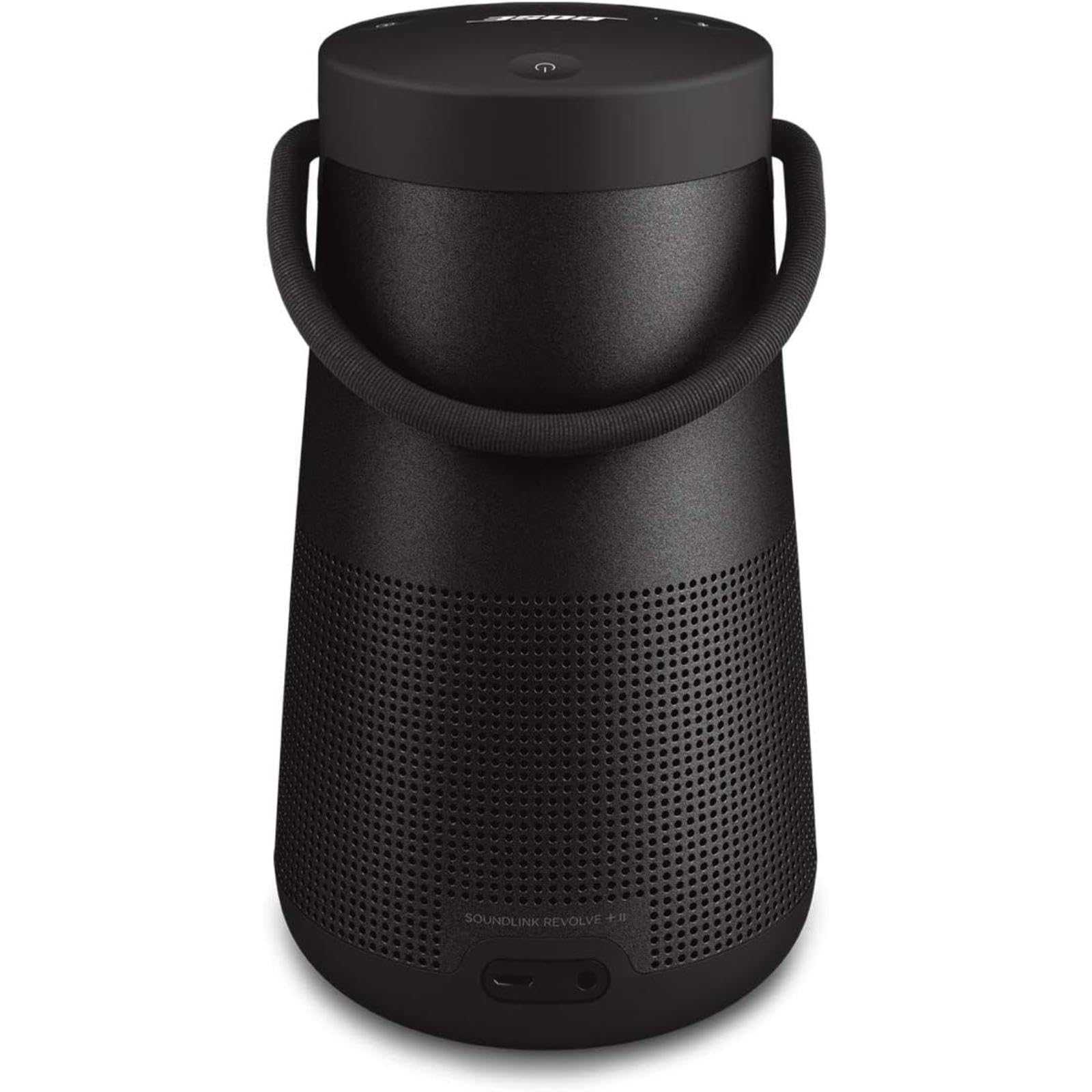 Bose SoundLink Revolve+ (Series II) Bluetooth Speaker - Wireless Portable Speaker with 360° Sound, Water Resistant, Built-in Mic, 17-Hour Battery & Carry Handle - Perfect for Outdoor Adventures, Pool Parties & Home Entertainment (Black)