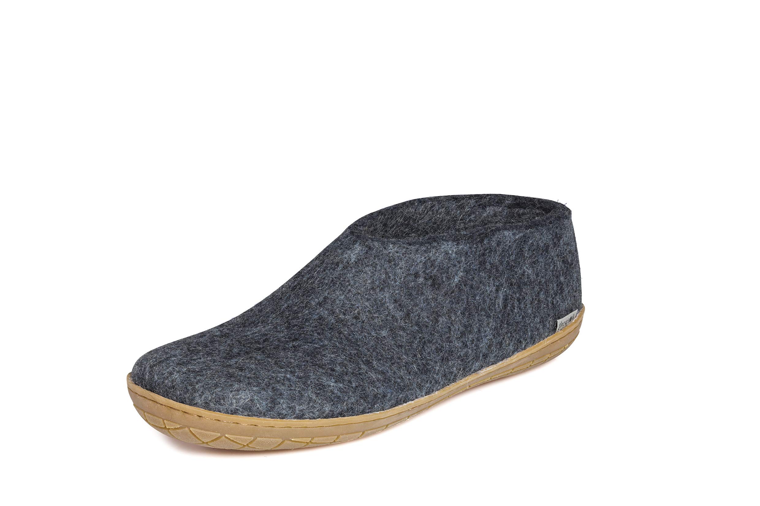 Glerups Wool Slippers for Men & Women - Comfortable Rubber Sole Indoor/Outdoor House Shoes for Cozy Home, Office & Travel Use