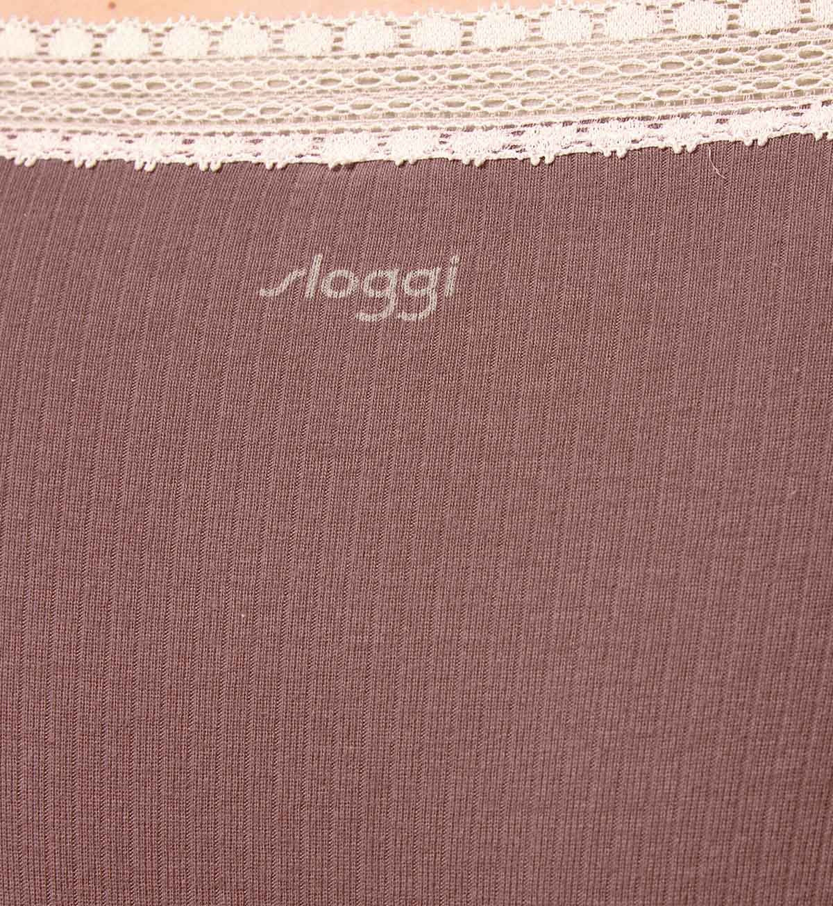 SLOGGI GO RIBBED TANGA Underwear Twin Pack - Comfortable Cotton Women's Panties for Everyday Wear & Lounge