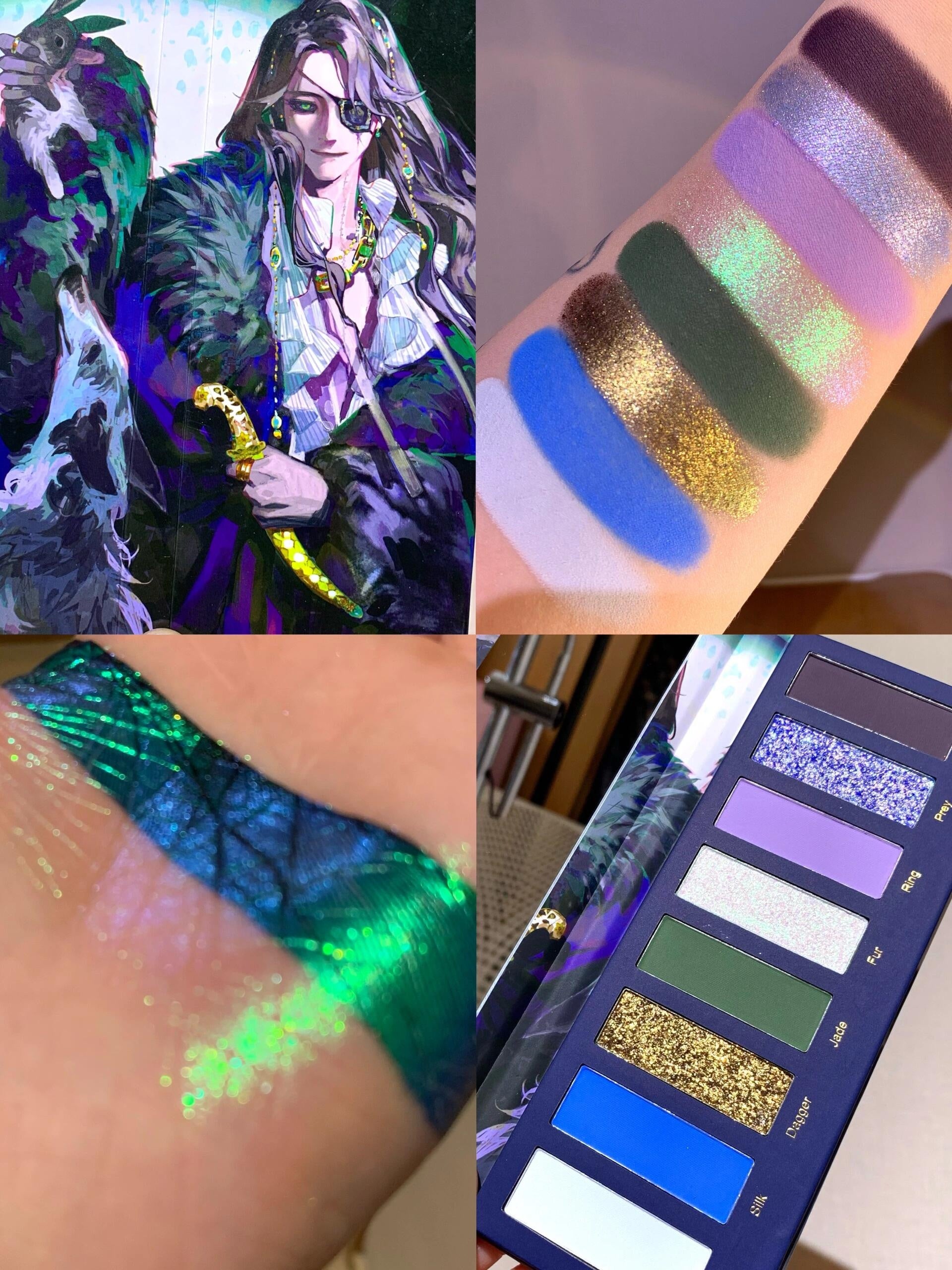 Narimi Back to the 90s Eyeshadow Palette #10 One Eyed Earl - Deep Emerald Green Matte & Shimmer Eyeshadow for Vintage Makeup Looks | Perfect for 90s Retro Party, Cosplay & Night Out