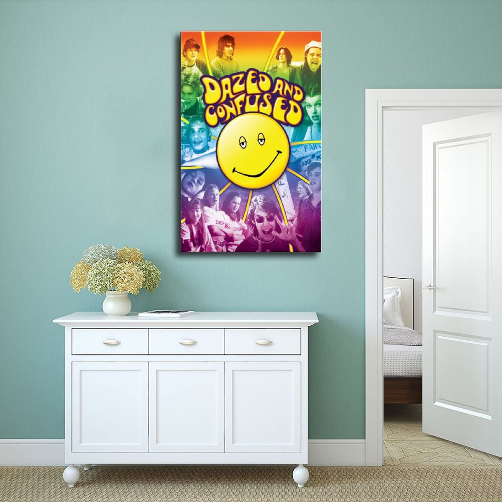 Dazed And Confused Movie Poster - 8x12 Inch (20x30cm) Unframed Canvas Art Print - Perfect for Bedroom, Office & Sports Room Decor - Great Gift Idea for Movie Fans & Pop Culture Enthusiasts