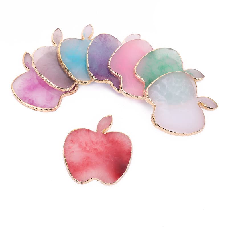 AKOAK 1 Pack Natural Resin Agate Nail Art Gel Polish Palette - DIY Manicure Kit for Nail Salon & Home Use (Apple Pink) - Perfect for Professional Nail Artists & Beginners