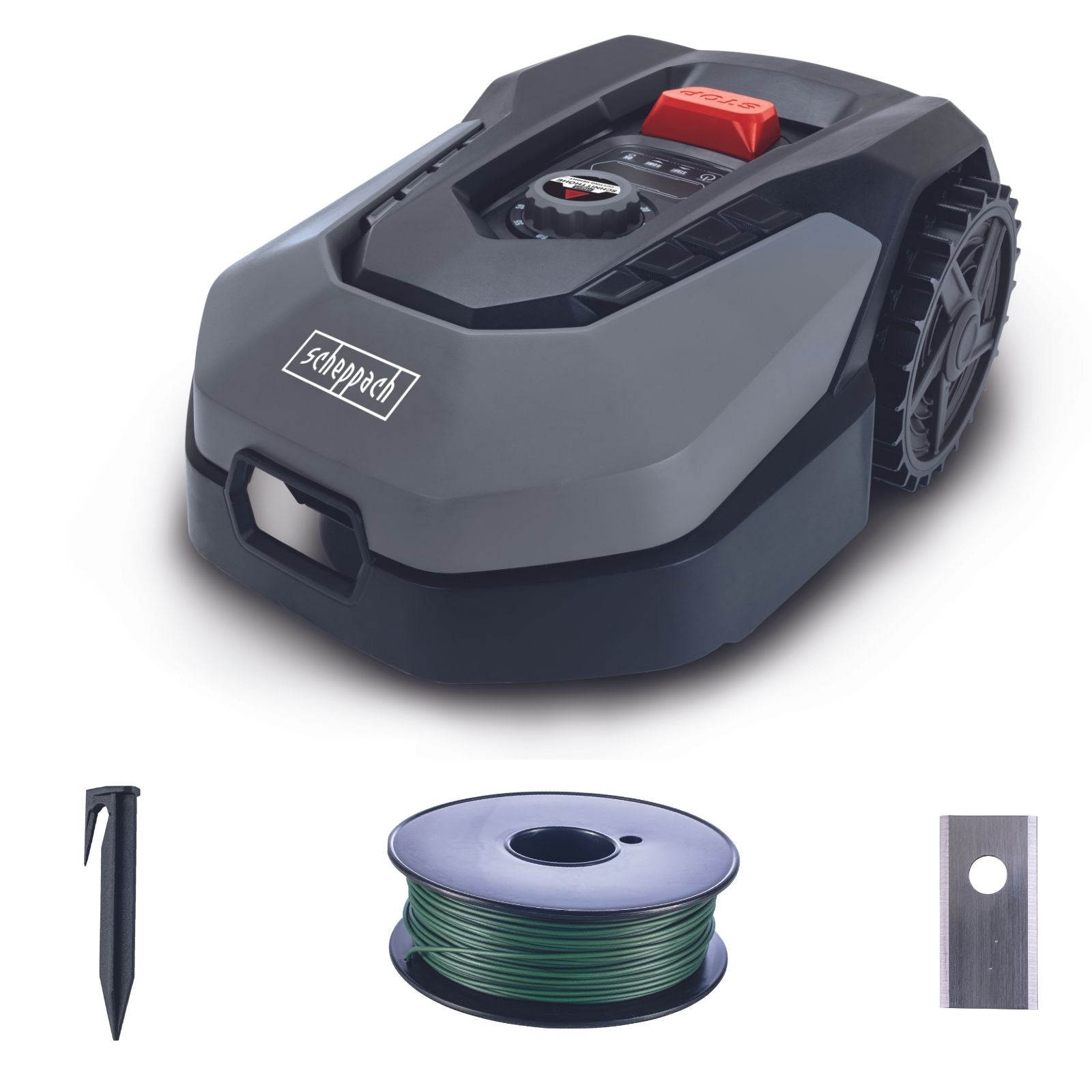 Scheppach ROBOCUT L500 Robotic Lawn Mower - Automatic Cordless Grass Cutter for Small to Medium Yards | Perfect for Busy Homeowners & Eco-Friendly Landscaping