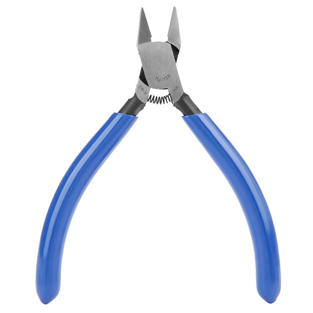 4-Inch Ultra-Sharp Wire Flush Cutters - Heavy Duty Side Cutting Pliers for Electrical Work, Crafts, Floral Arrangements & DIY Projects - Precision Cable Nippers for Clean Cuts on Wires, Sprue & Electronic Components