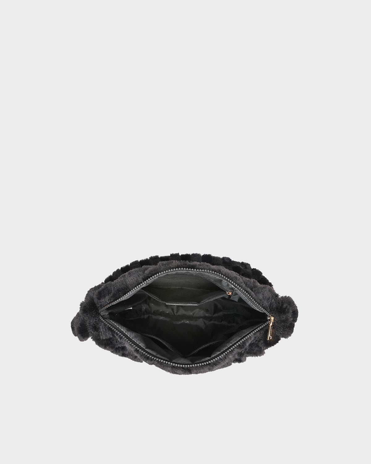 Stylish Black Fluffy Messenger Bag for Women & Men - Perfect for Work, School & Travel
