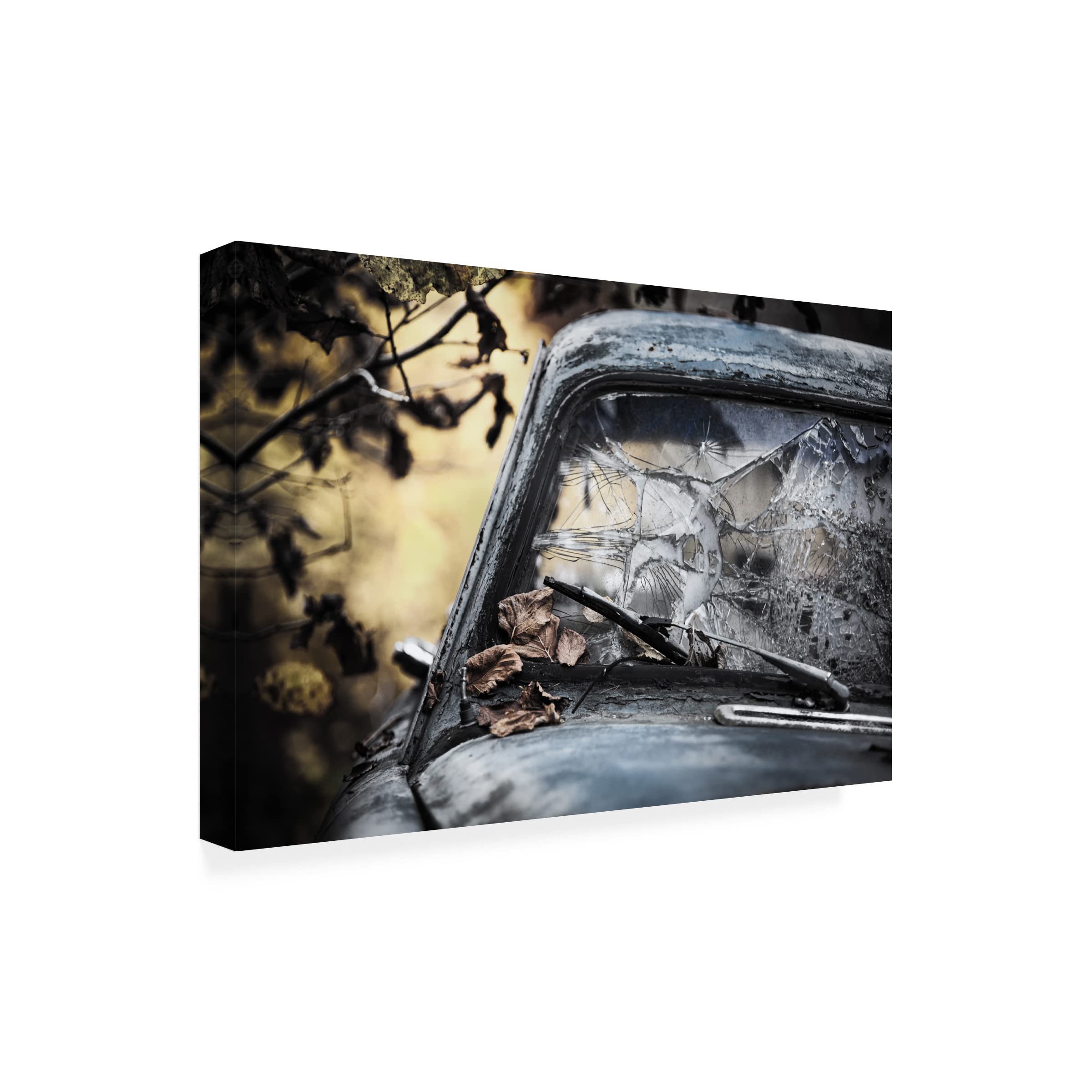 Broken Canvas Wall Art by Benny Pettersson - Modern Abstract Painting for Living Room, Bedroom & Office Decor - High Quality Trademark Fine Art Print