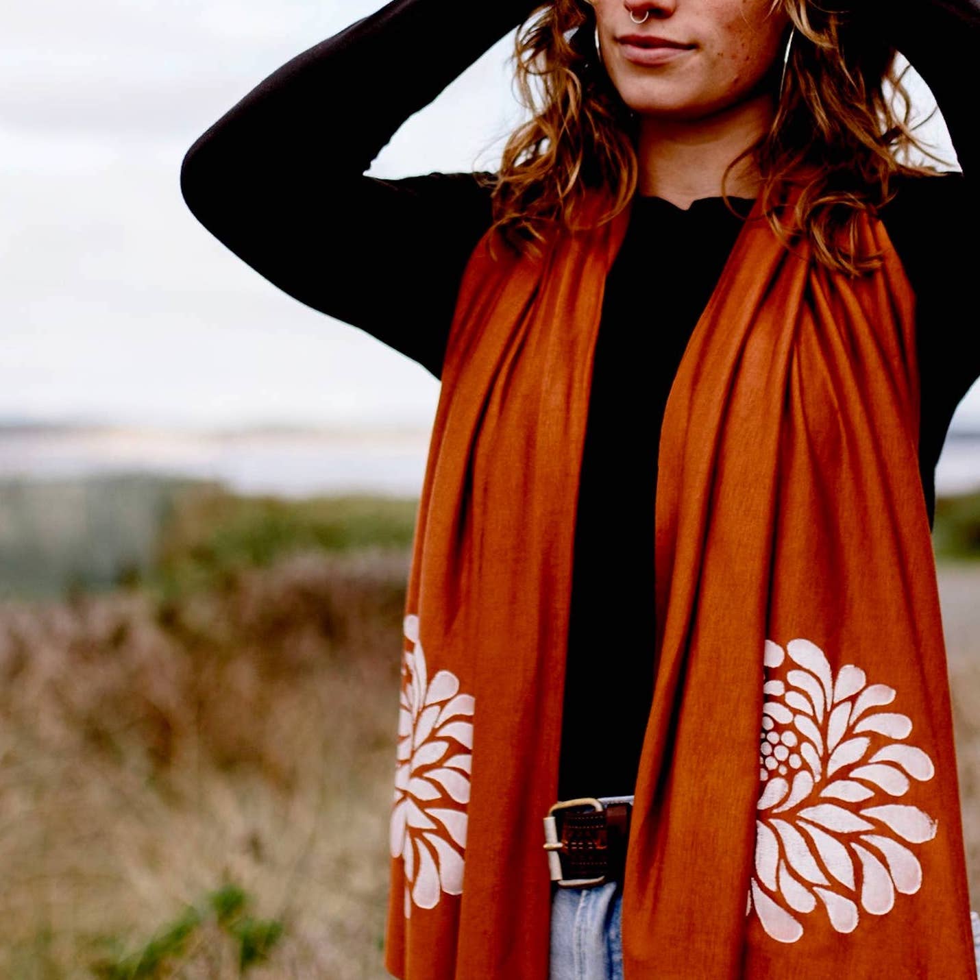 Windsparrow Studio Fashion Scarf for Women - Soft Lightweight Wrap Shawl (Assorted Colors & Patterns) - Perfect for Travel, Office, and Casual Outfits