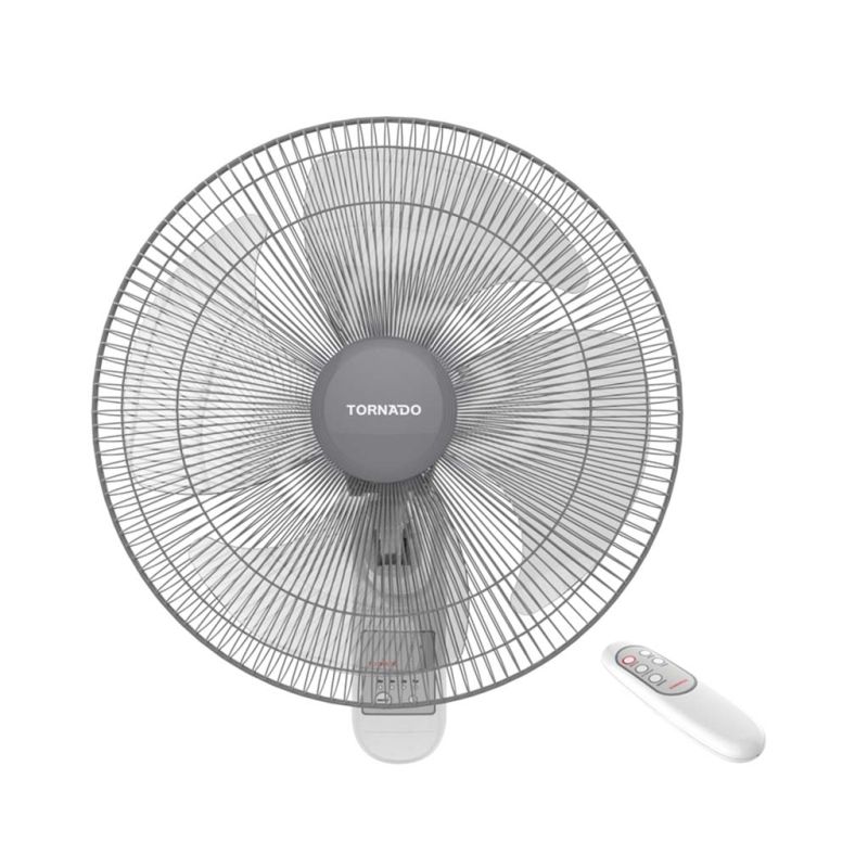 16 Inch TORNADO Wall Fan with Remote Control - 4 Blades, White (TWF 30) - Perfect for Home, Office, and Garage Cooling