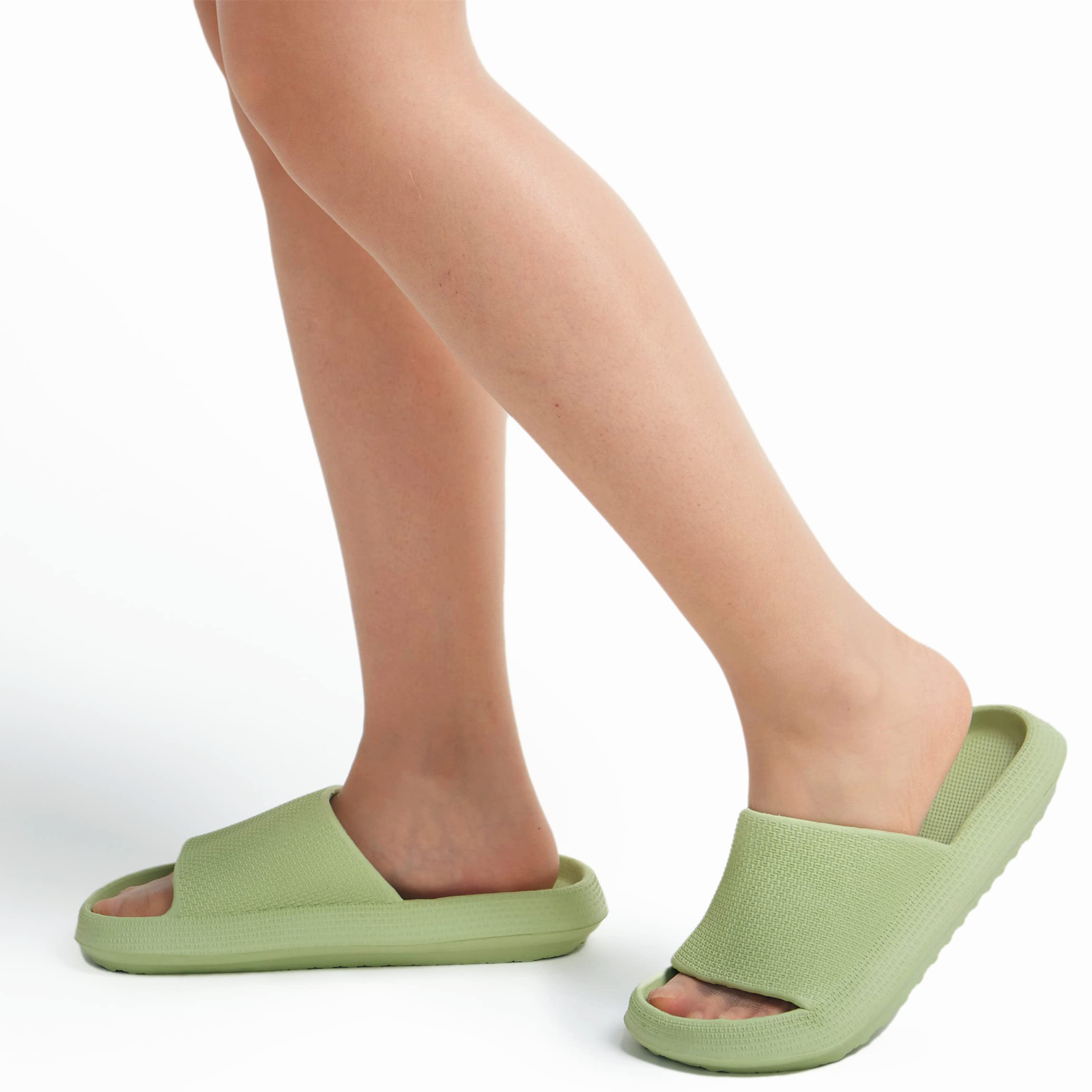 BING RUI CO Cloud Slides for Women & Men - Ultra Soft Pillow Slippers with Non-Slip Sole, Comfortable Bathroom & Shower Sandals with Thick Cushioning - Perfect for Home, Spa, Poolside & Beach Use