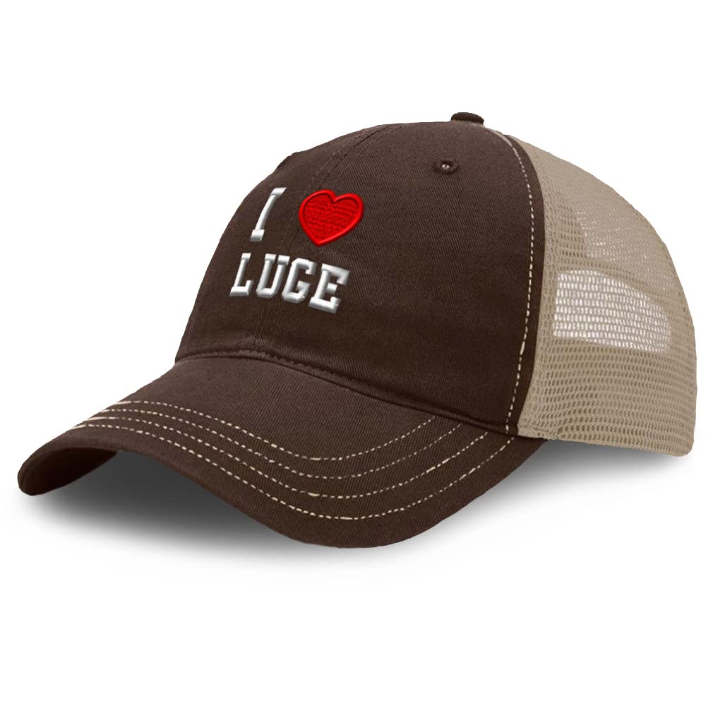 Custom Baseball Cap with (Love) Luge Red Heart Design - Soft Cotton Mesh Sports Hat for Men & Women - Perfect for Baseball Games, Outdoor Activities & Casual Wear