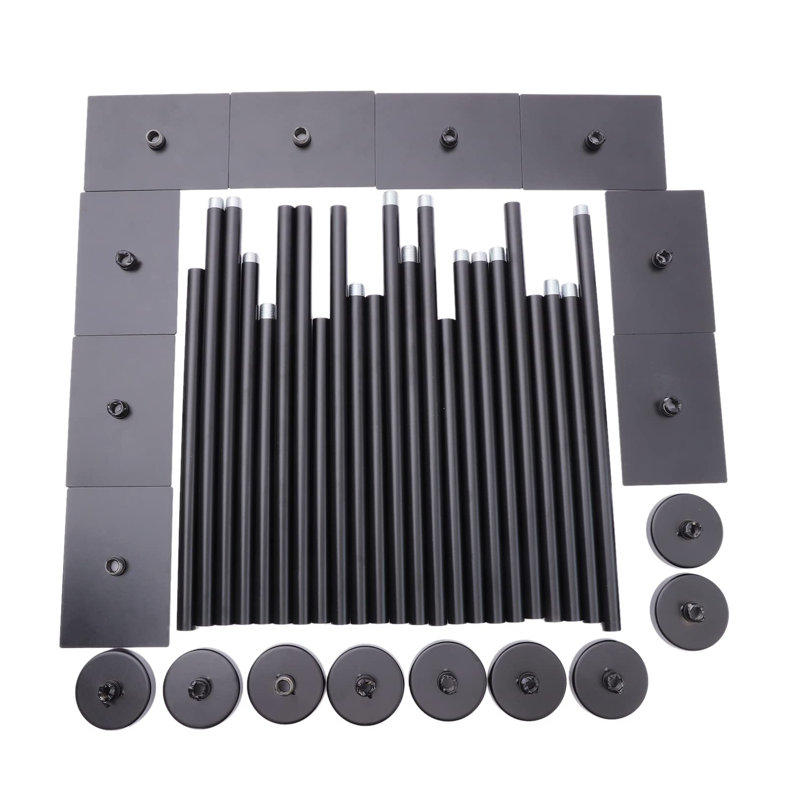 9-Piece Black Metal Rose Candle Holder Set - Elegant Wedding Centerpiece with Flower Vase Stand for Table Decor, Party & Event Decoration | Perfect for Wedding Receptions, Anniversary Celebrations, and Romantic Dinner Settings