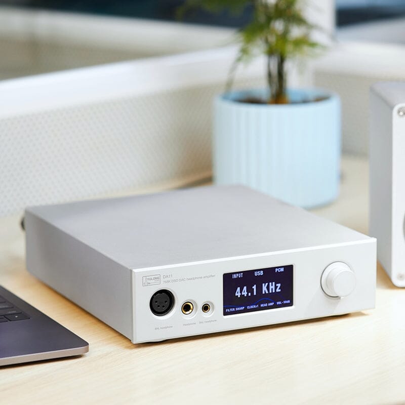 Yulong DA11 ES9038PRO Desktop DAC Amplifier - High Resolution Audio Preamp with USB/Coaxial/Optical Inputs for Home Audio & Studio Use