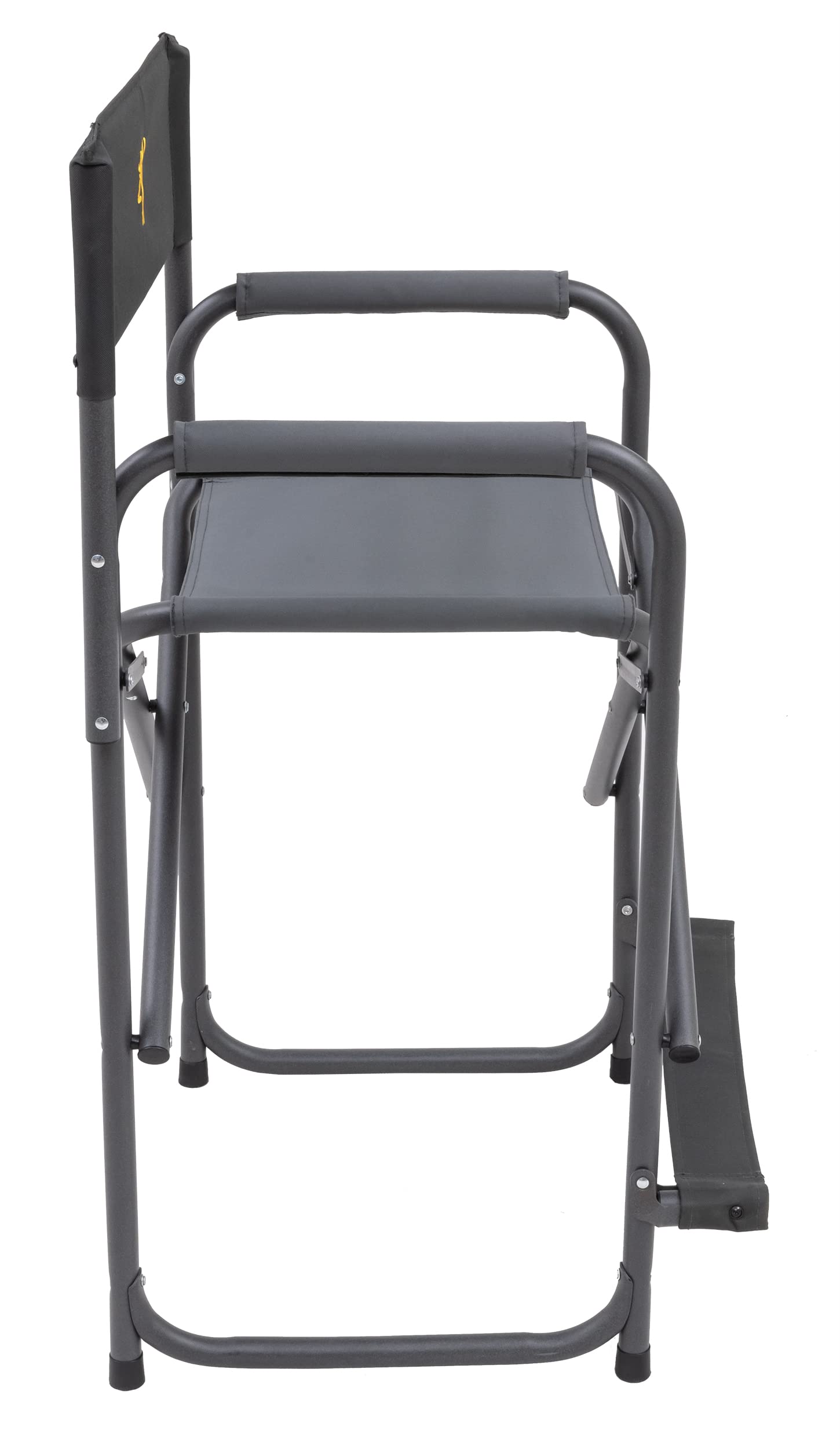 Browning Directors Chair - Heavy Duty Outdoor Folding Chair with Durable Fabric & Sturdy Aluminum/Steel Frame, Tall Seat & Flip-Down Footrest - Perfect for Camping, Beach, Backyard & Outdoor Events