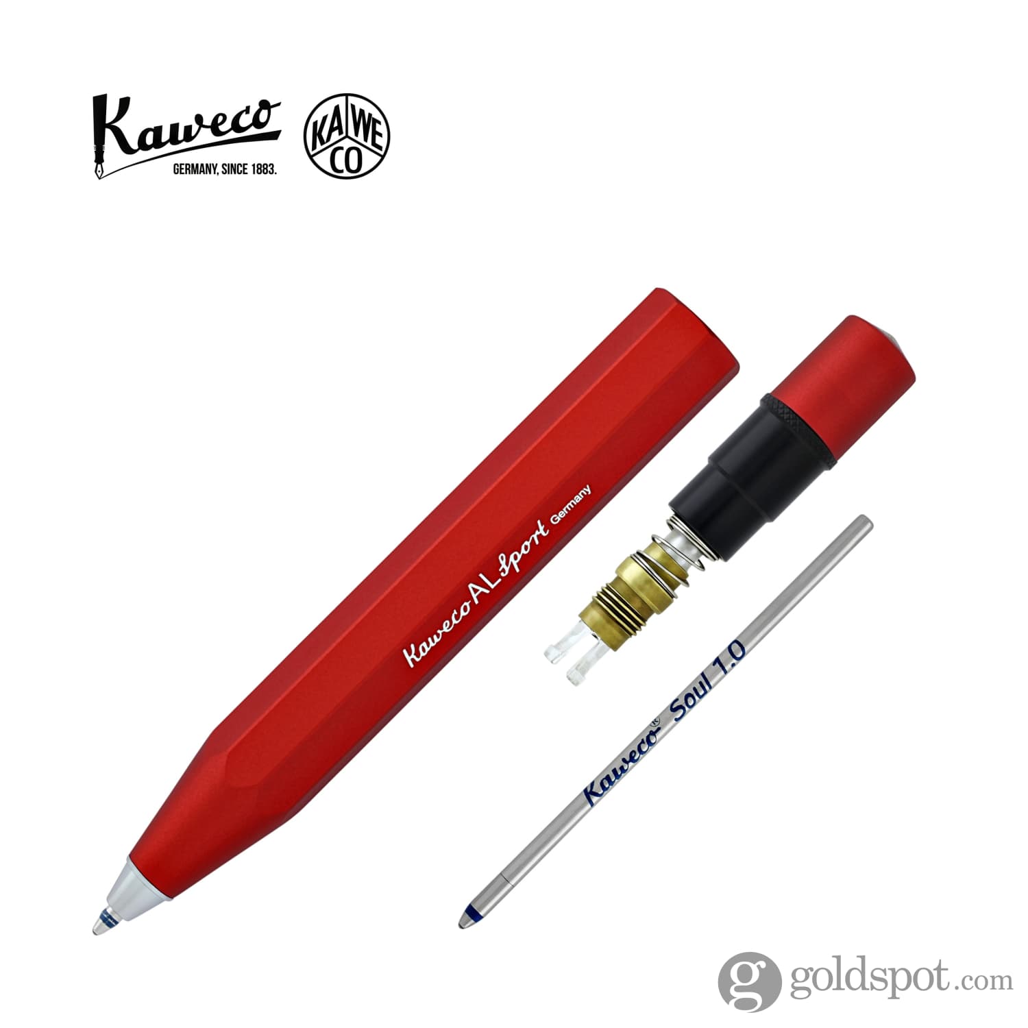Kaweco AL Sport Red Ballpoint Pen - Premium Aluminum Writing Tool for Office, School & Everyday Use