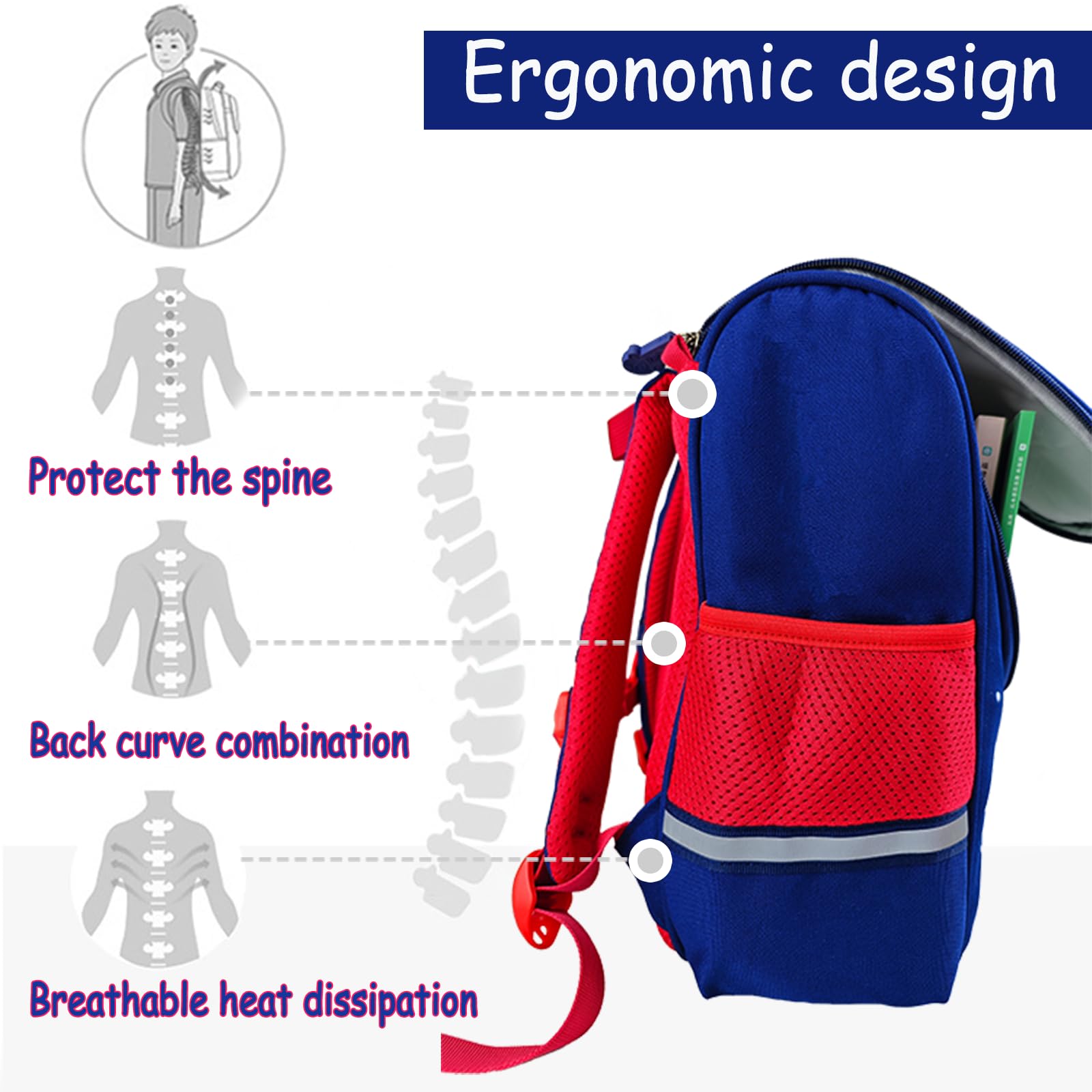 Kids Backpack for Boys 2-4 Years - Astronaut Themed School Backpack for Toddlers | Durable & Lightweight Mochila Para Niños | Perfect for Preschool, Daycare & Travel Adventures