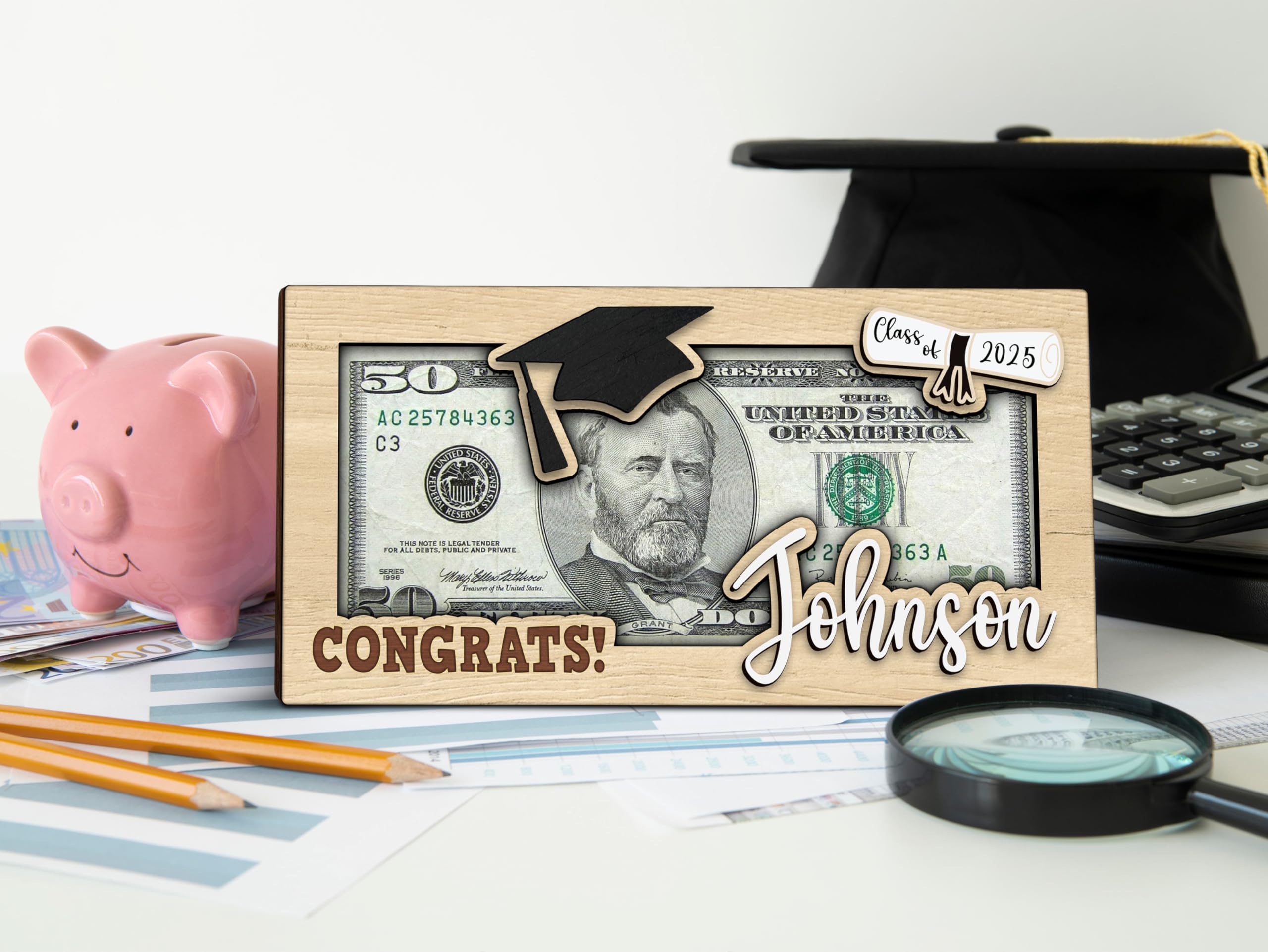Personalized Graduation Money Holder 2025 - Custom Graduation Gifts for Daughter & Son - Bulk Graduation Cards & Leis - Perfect for High School & College Graduation Ceremonies