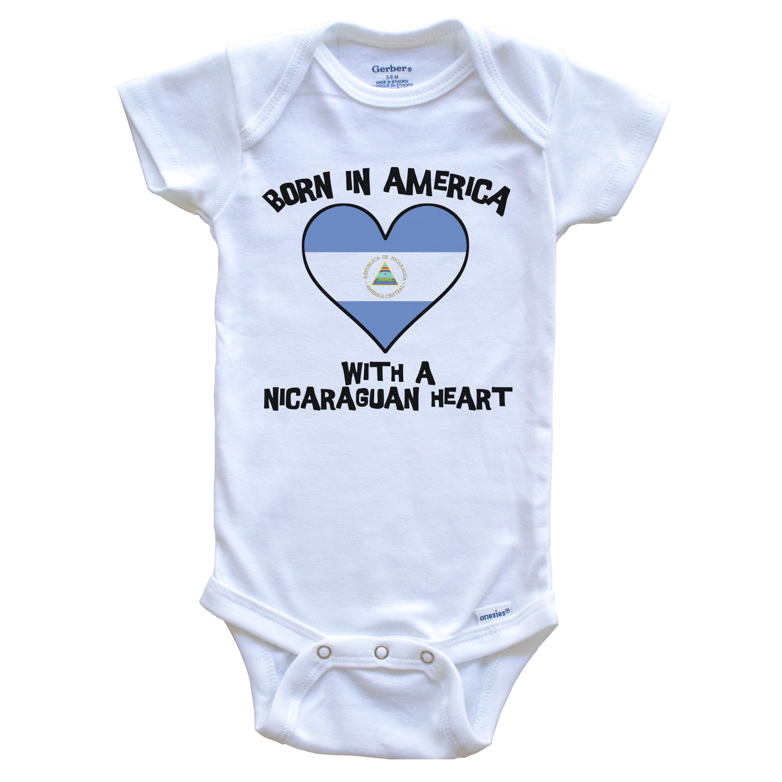 Nicaragua Flag Baby Bodysuit - Soft Cotton One-Piece Infant Outfit for Boys & Girls | Proud Nicaraguan Heritage Design | Perfect for Cultural Celebrations, Family Photos & Everyday Wear