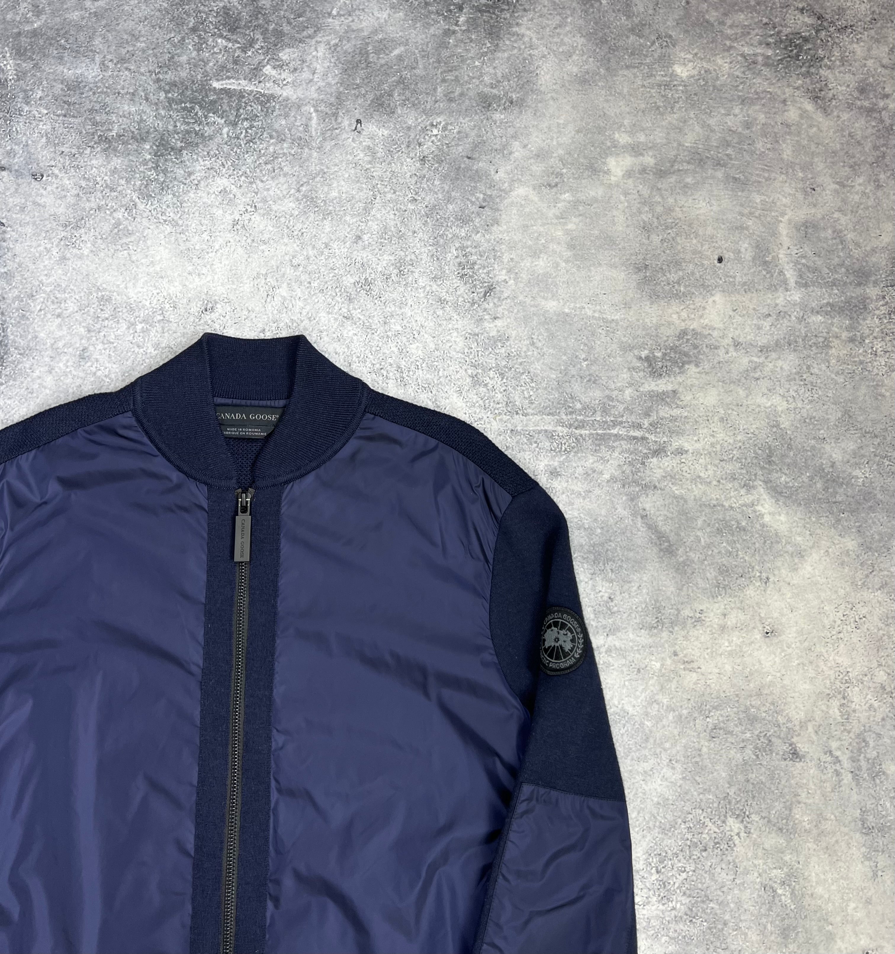 Canada Goose Navy Black Label Windbridge Zip Sweater - Men's Lightweight Fleece Jacket for Outdoor & Casual Wear