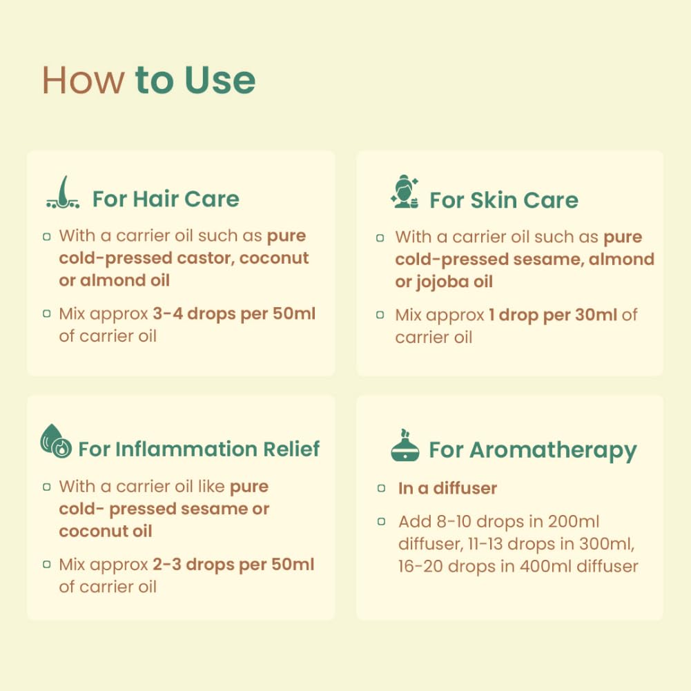 Nat Habit 100% Pure Rosemary Essential Oil - 15ml for Aromatherapy, Hair Growth & Relaxation - Perfect for Diffusers, Massage & DIY Skincare