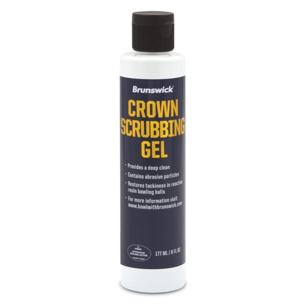 Brunswick Crown Scrubbing Gel Bowling Ball Cleaner 6oz - Deep Cleans & Restores Performance - Perfect for League Play & Tournament Preparation