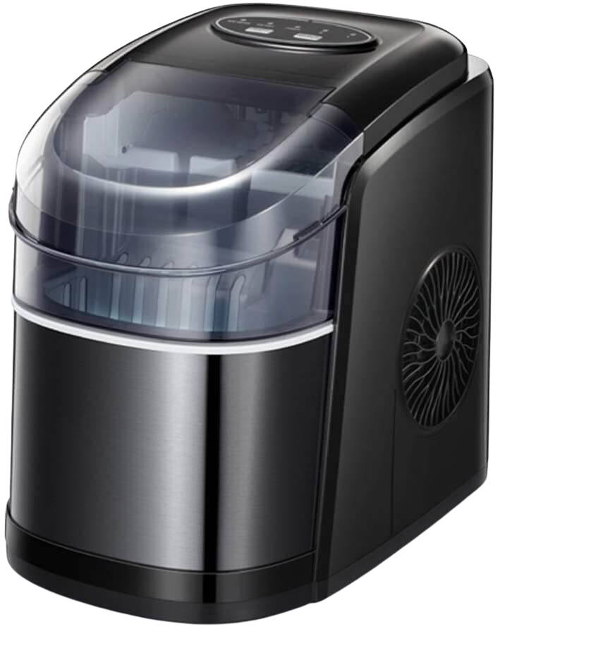 Antarctic Star Z12C Self-Cleaning Portable Countertop Ice Maker Machine - 26Lbs/24Hrs, Fast Ice Production, Compact Design for Home/Office/Party Use (Black)