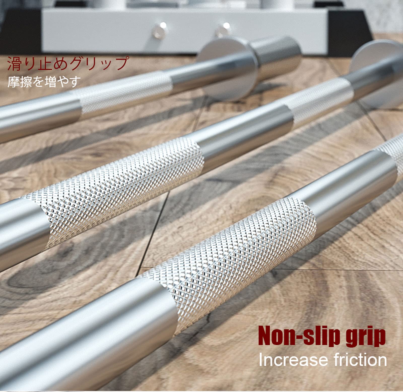 **Olympic Barbell Bar - 1.2m/1.5m Solid Steel Weightlifting Bar for Strength Training, Bench Press, Squats & Deadlifts - Heavy Duty Home Gym Equipment for Powerlifting & CrossFit**