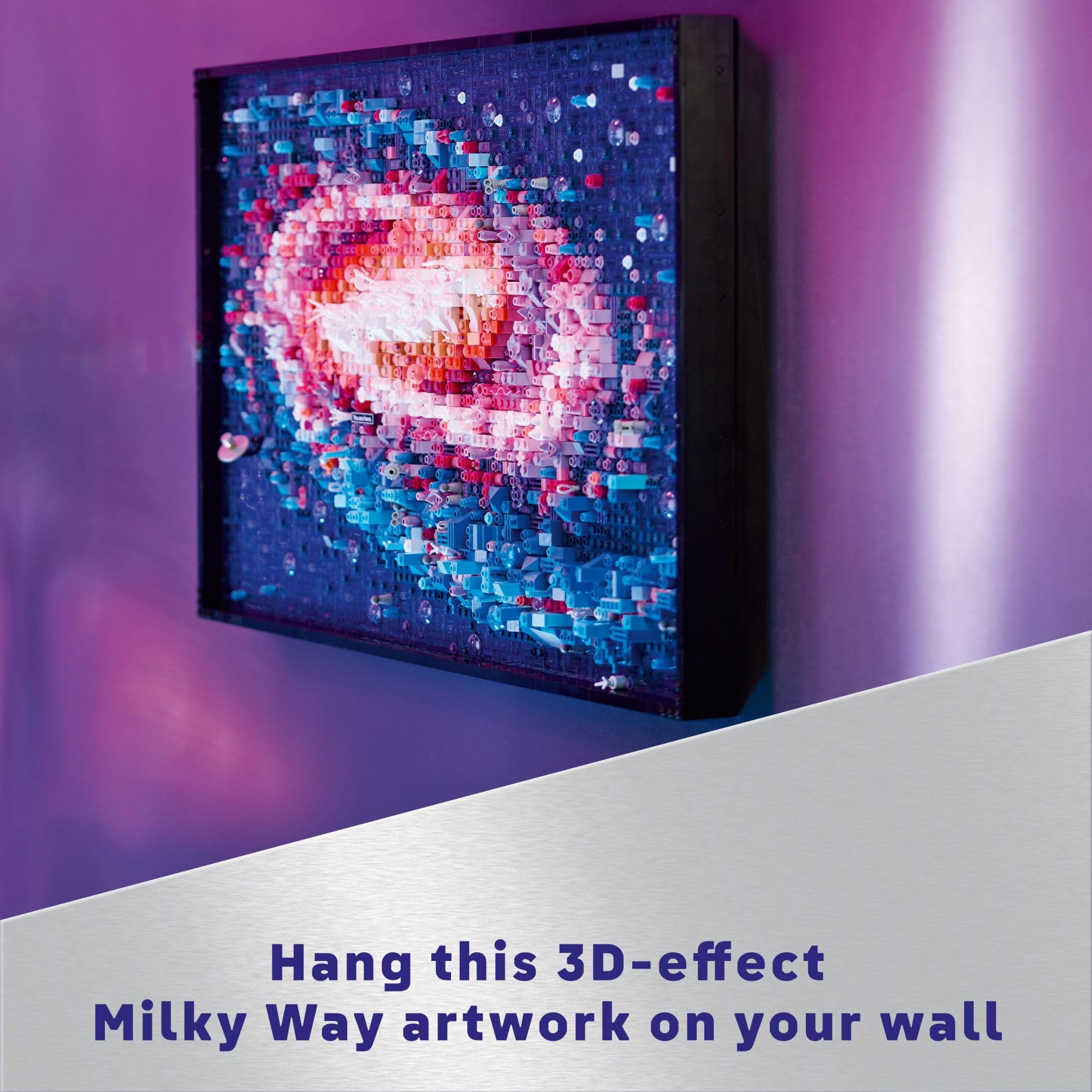 LEGO Art The Milky Way Galaxy Building Kit for Adults - DIY Space Wall Decor with Display Frame - Creative Gift for Men & Women Ages 18+ - Perfect for Bedroom, Office & Home Decoration - Model 31212