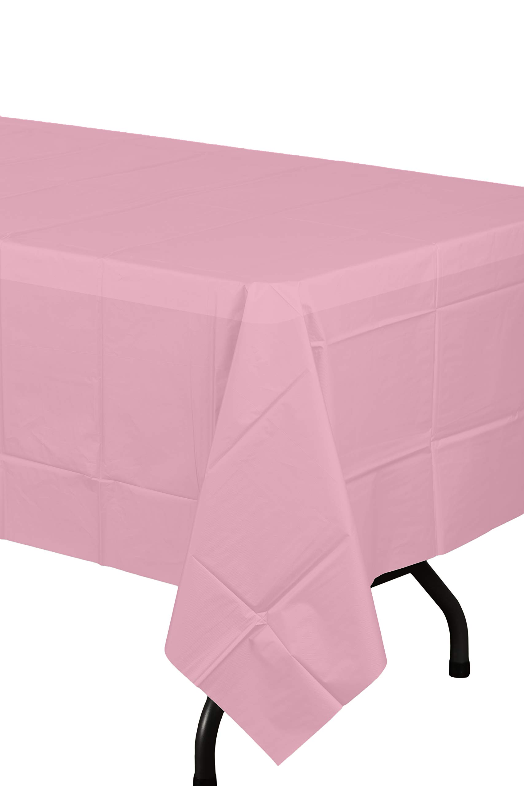 Elegant Pink Plastic Table Cover for Parties, Weddings & Events - Waterproof & Disposable - Perfect for Indoor & Outdoor Decor