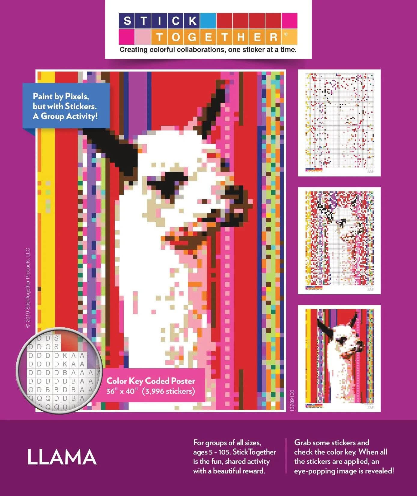 Llama Mosaic Sticker Art Kit - 36