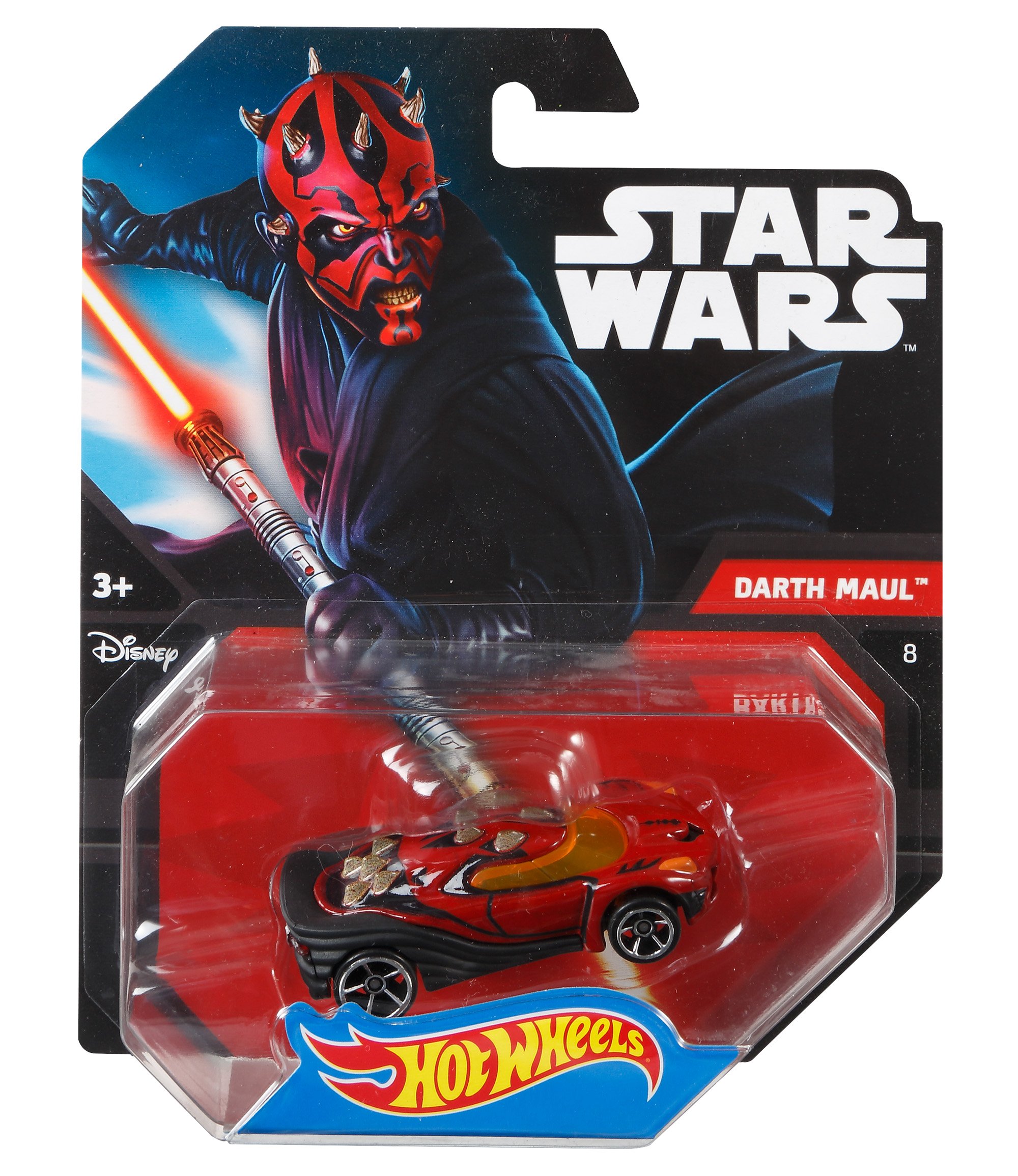 Hot Wheels Star Wars Darth Maul Character Car - Die-Cast Vehicle Toy for Kids & Collectors | Perfect for Play, Display & Gifts
