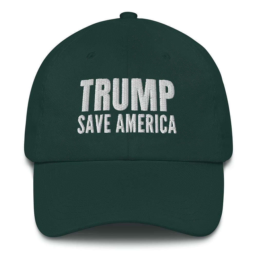 Trump Save America Embroidered Dad Hat - 2024 Election Republican Support Cap - Perfect for Campaign Rallies, Political Events & Patriotic Outfits