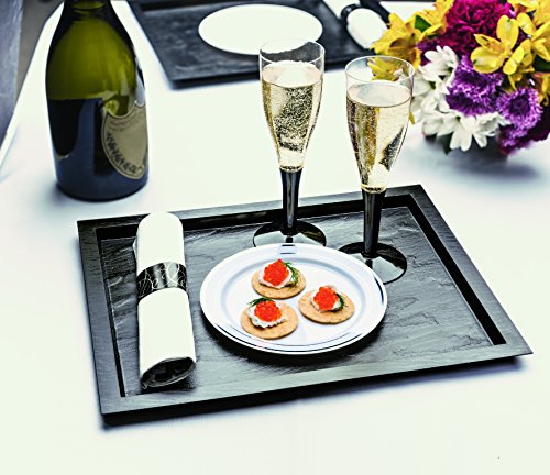 Divine White Plastic Plates with Silver Rim - 6 Inch Elegant Disposable Plates, Pack of 420 - Perfect for Weddings, Parties, and Special Events