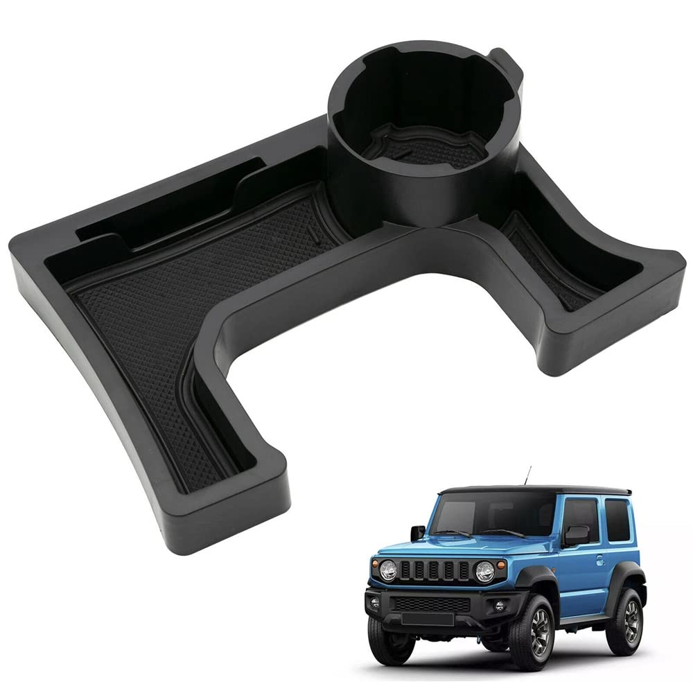 ABS Car Center Console Cup Holder Storage Box for Suzuki Jimny MT 2019-2020 - Drink Bottle Holder & Organizer for Truck Accessories - Perfect for Road Trips, Commuting & Daily Driving
