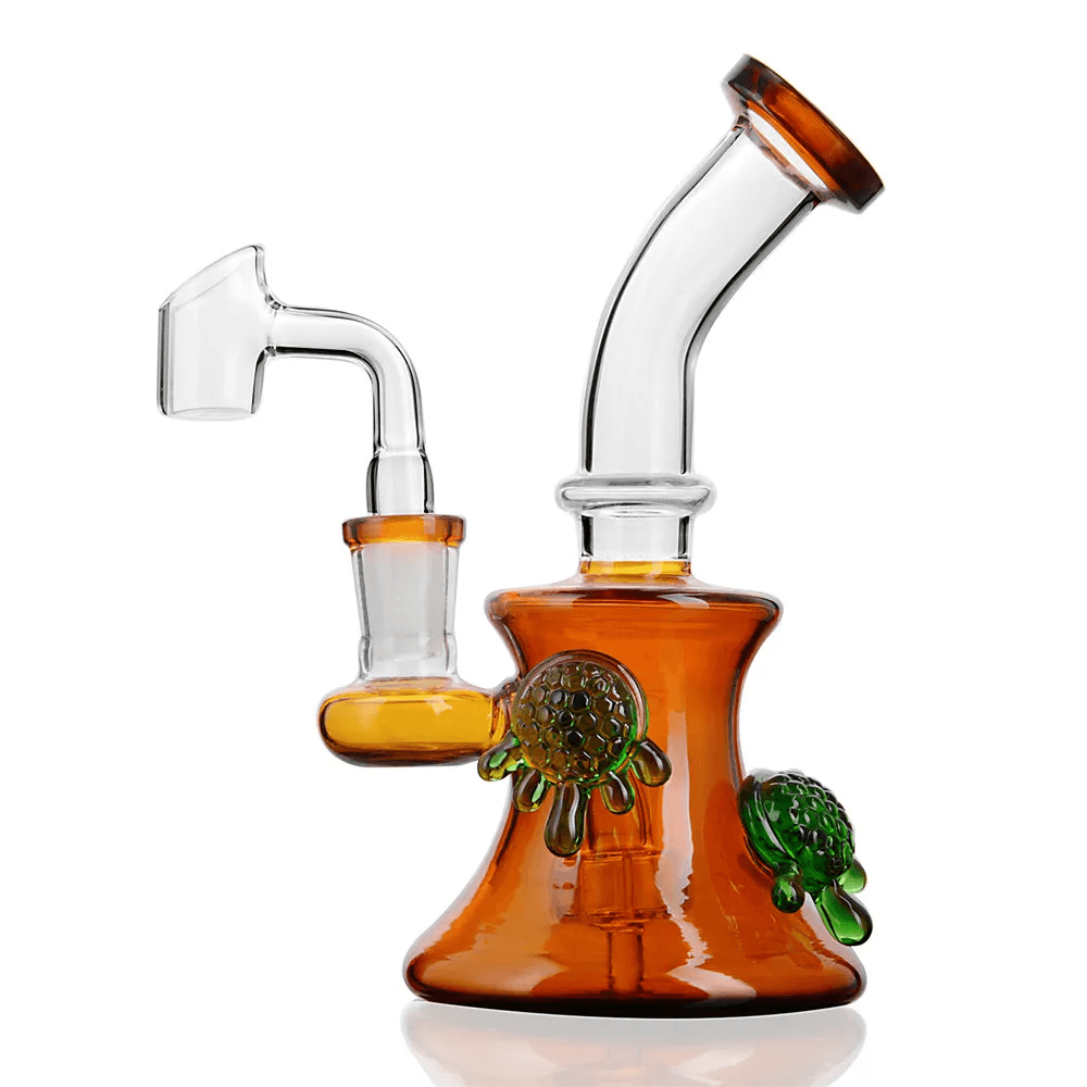 Premium 14mm Glass Dab Rig with Quartz Banger - Water Pipe Recycler for Concentrates | Perfect for Home Use & Dabbing Enthusiasts