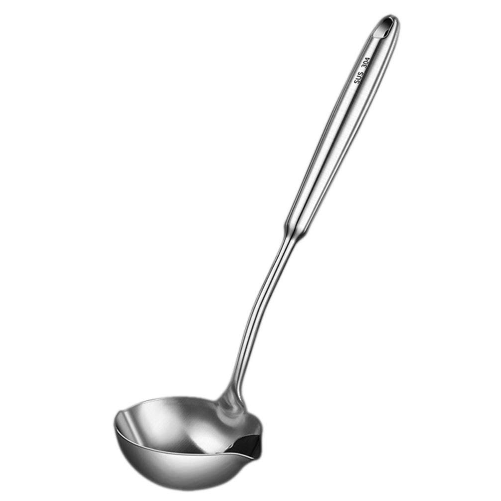 Premium Stainless Steel Grease Spoon with Filter Hole - Oil Strainer, Soup Ladle & Hotpot Scoop for Kitchen, Cooking, and Serving - Ideal for Filtering Oil, Serving Soup, and Hotpot Dishes