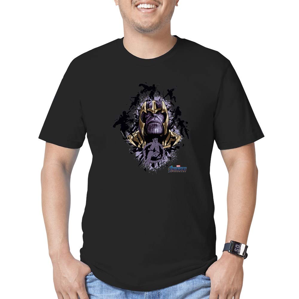 Thanos Head Men's Fitted T-Shirt - Marvel Avengers Graphic Tee for Men - Perfect for Cosplay, Comic Con & Superhero Fans