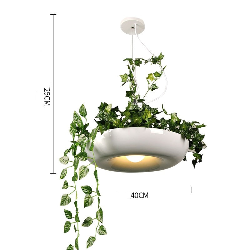 Modern Plant Pendant Hanging Lights - Energy Efficient Indoor/Outdoor Decorative Lighting for Living Room, Bedroom, Patio & Garden