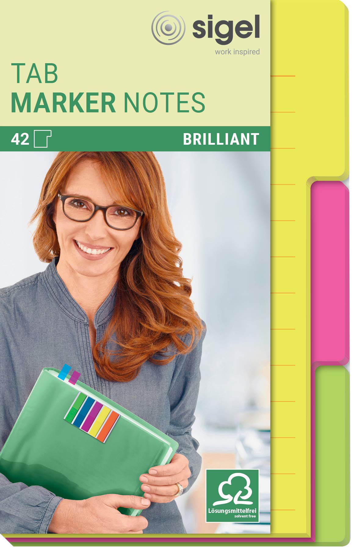 Colorful HN206 Tab Markers Notes - 3 Colors, 42 Sheets, 3.9 x 5.8 Inches - Perfect for Office, School & Planner Organization