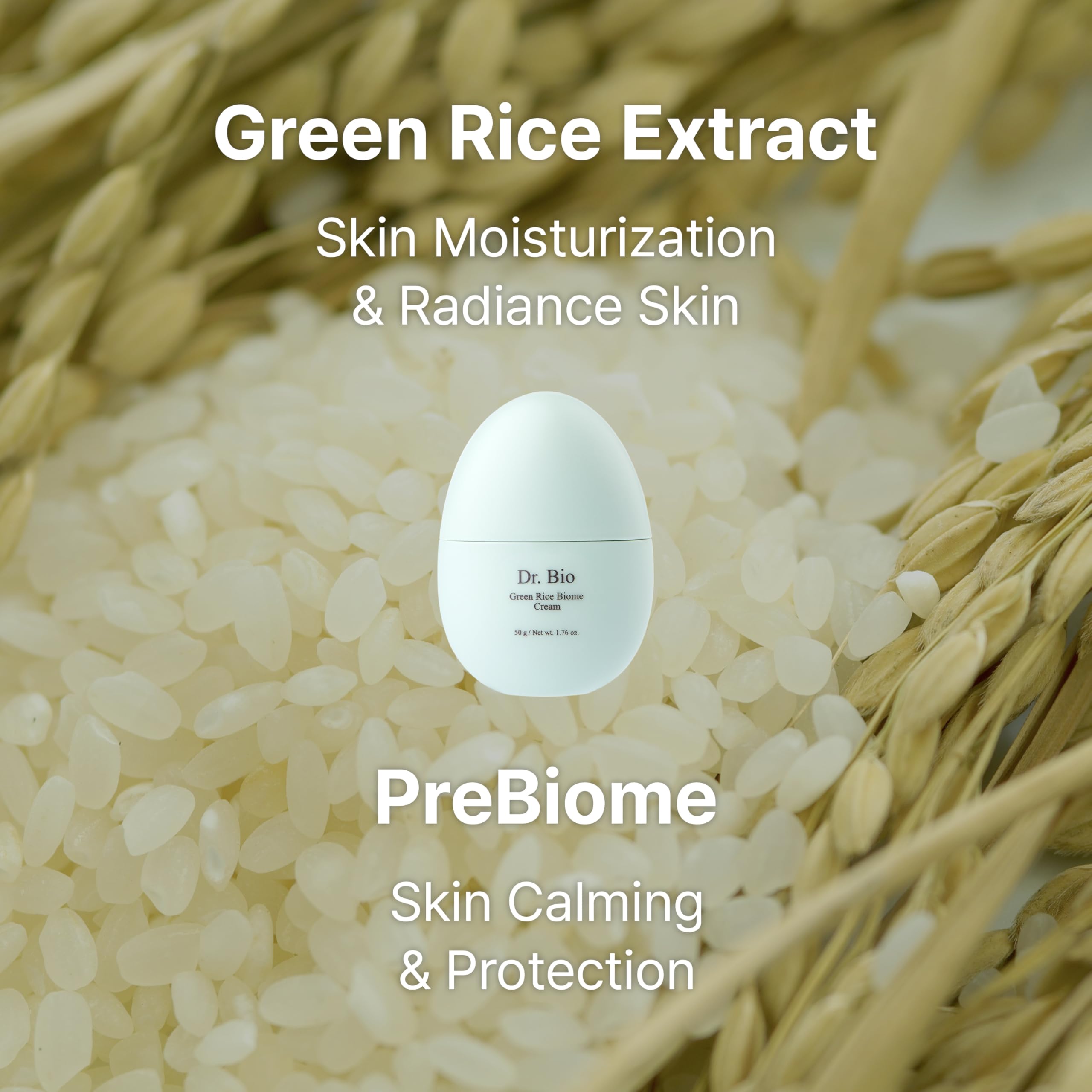 **Green Rice Biome Probiotic Cream (1.69 fl.oz) – Vegan Moisturizer for Dark Spots, Hyperpigmentation & Blemish Treatment – Skin Barrier Repair & Radiance Booster – Fragrance-Free Korean Skincare – Perfect for Daily Hydration & Nighttime Repair**