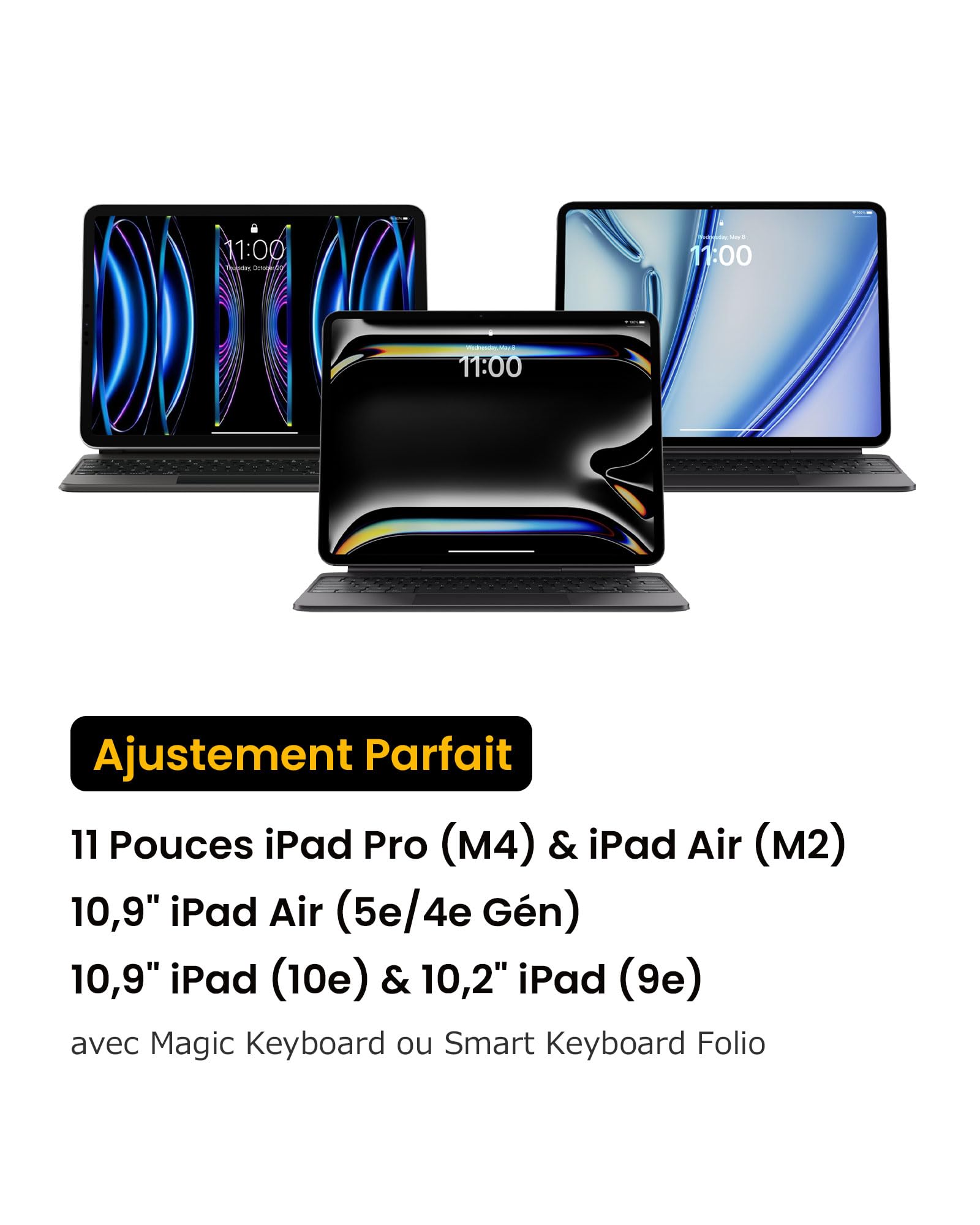 tomtoc 360° Protective Tablet Case for 11-inch iPad Pro M4 OLED 2024, iPad Air M2 2024, iPad Pro M2/M1 & iPad Air 5/10 - Shockproof Shoulder Bag with Handle for Work, School & Travel