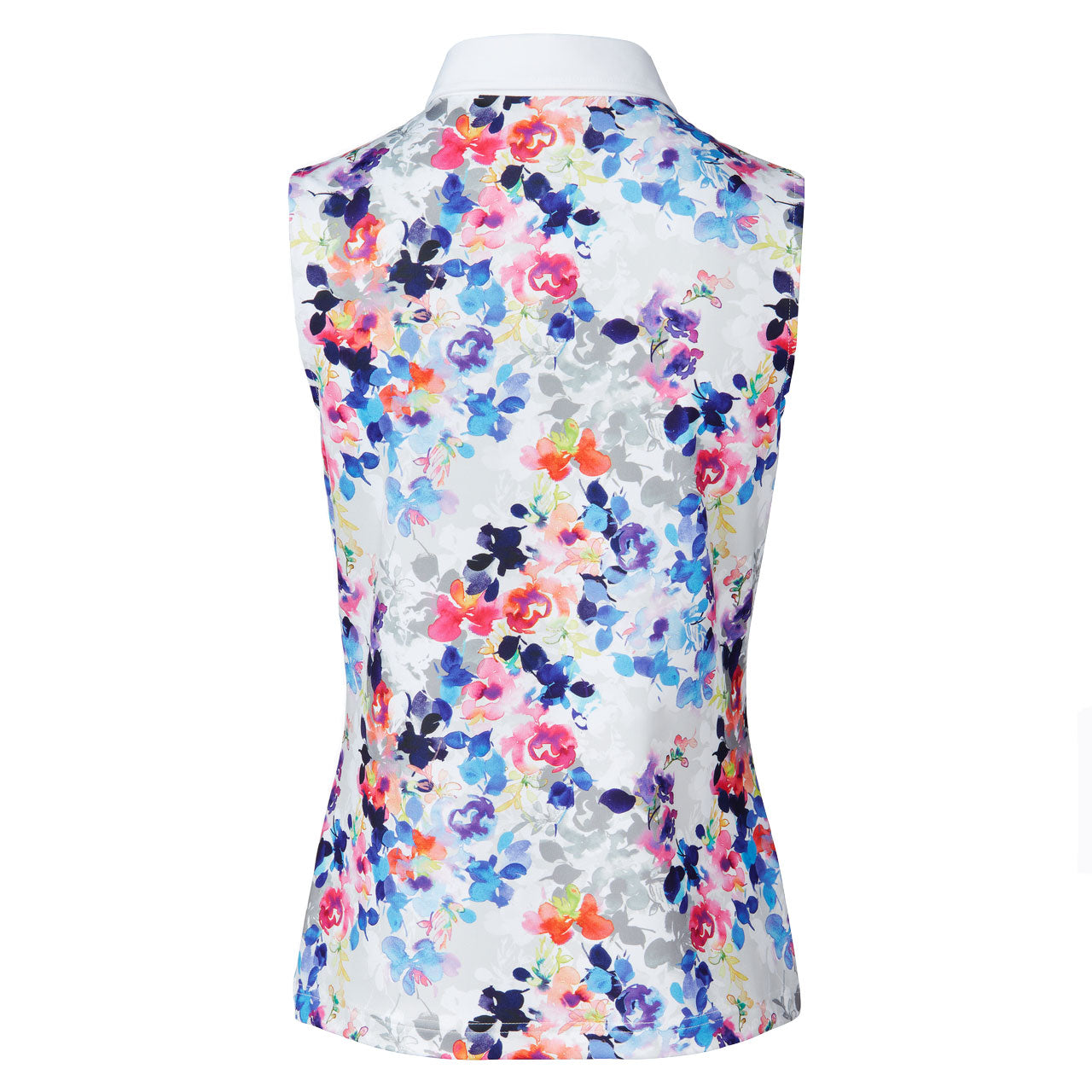 Women's White Sleeveless Golf Polo Shirt - Breathable Moisture-Wicking Athletic Top for Golf, Tennis & Outdoor Sports | Comfortable Summer Activewear