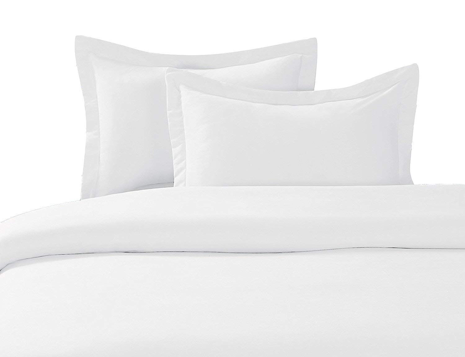 Luxury Egyptian Cotton Duvet Cover Set - 3 Piece Super King Size Bedding, Premium White Solid Color - Perfect for Master Bedrooms & Guest Rooms