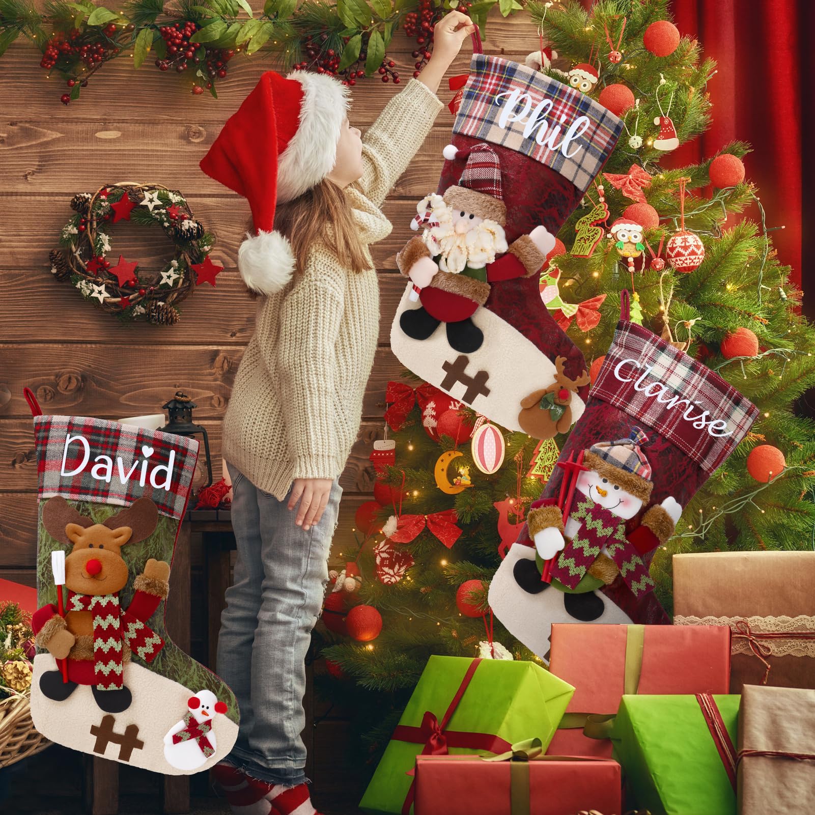 Personalized Christmas Stockings with Name - Custom 18