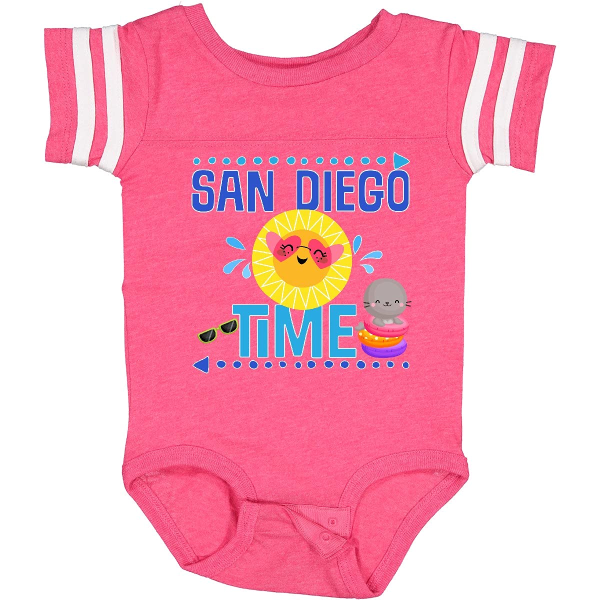 Inktastic San Diego Vacation Cute Beach Baby Bodysuit - Soft Cotton Infant Onesie for Boys & Girls - Perfect for Beach Trips, Family Photos & Summer Outfits