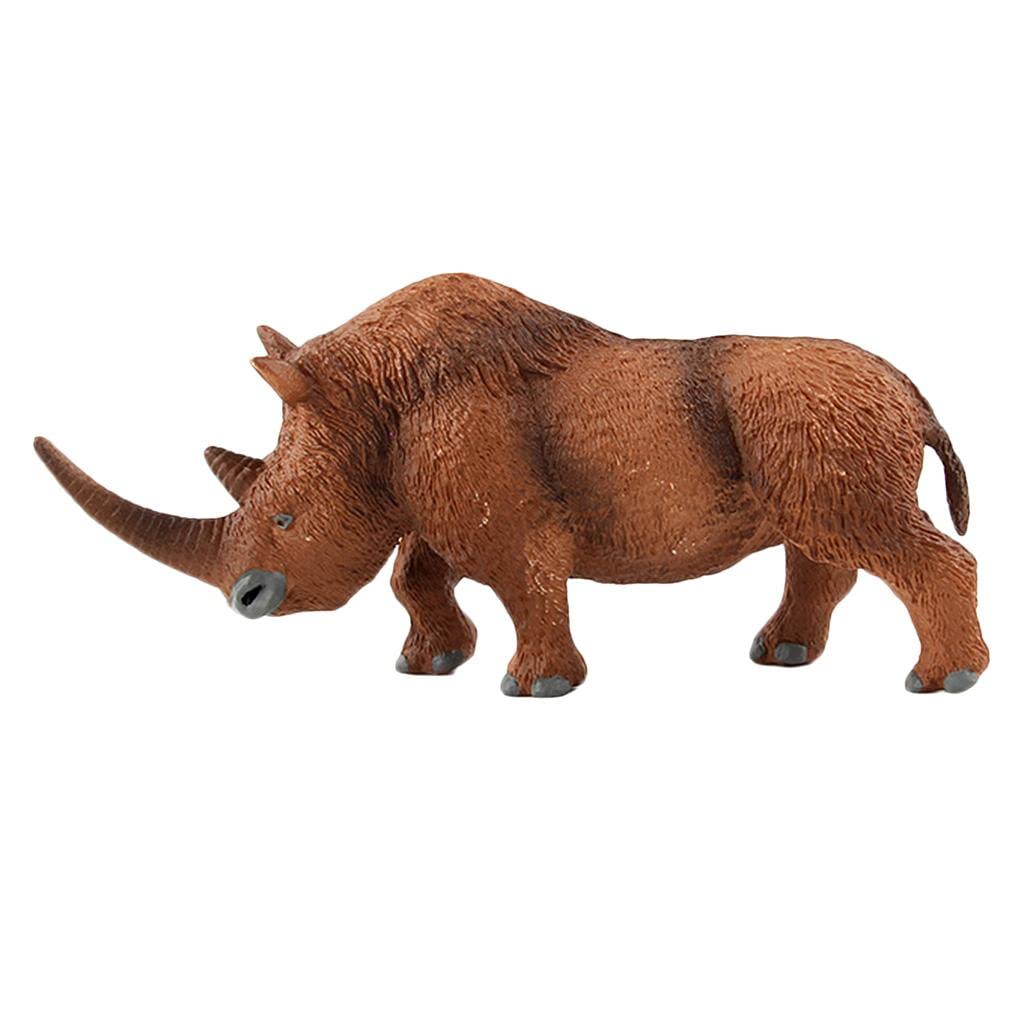 Shamjina Miniature Rhinoceros Toy Figure - Realistic Animal Learning Toy for Kids, Educational Wildlife Figurine - Perfect for Playtime, Classroom, and Safari Themed Decor