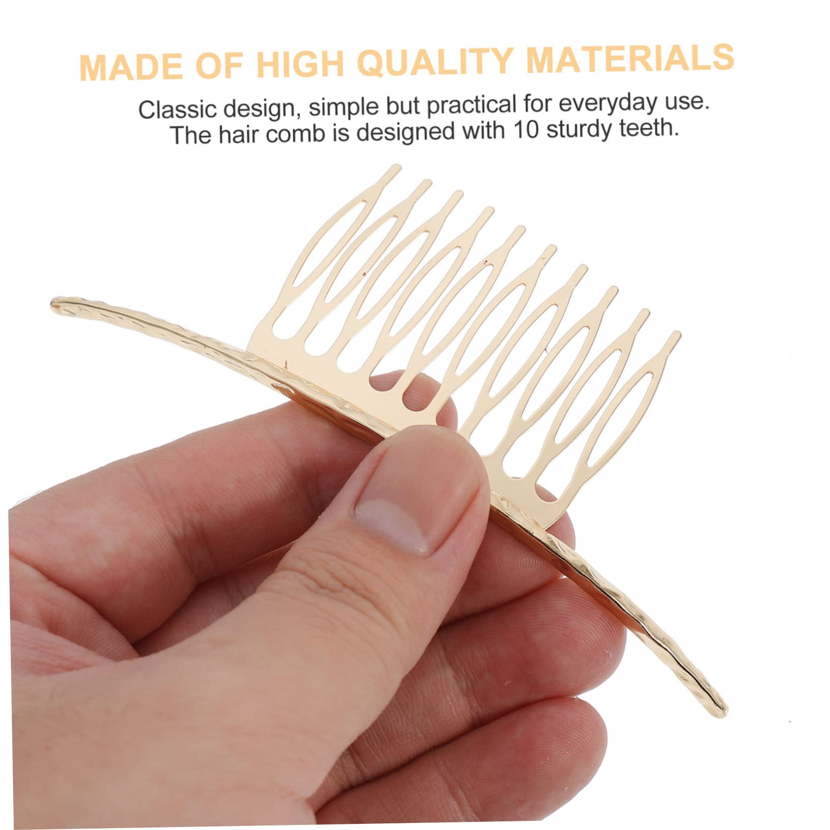 Minkissy Slide Hair Clips for Women - 2 Pack Elegant Hair Side Combs with 10 Sturdy Teeth for Daily Use, Weddings & Special Occasions | Perfect for Updos, Half-Up Styles & Formal Events